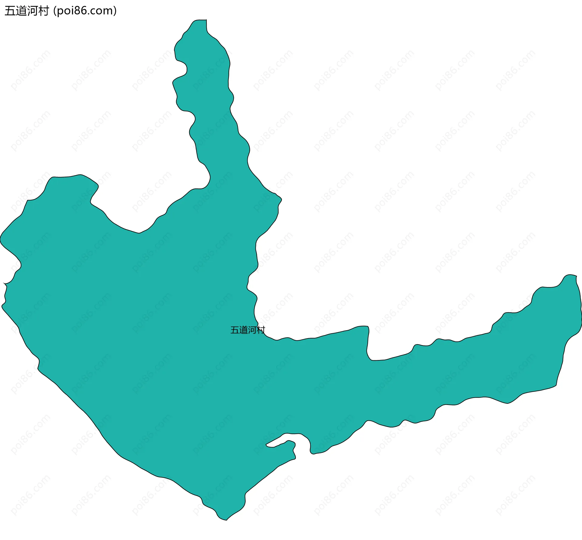 五道河村边界地图