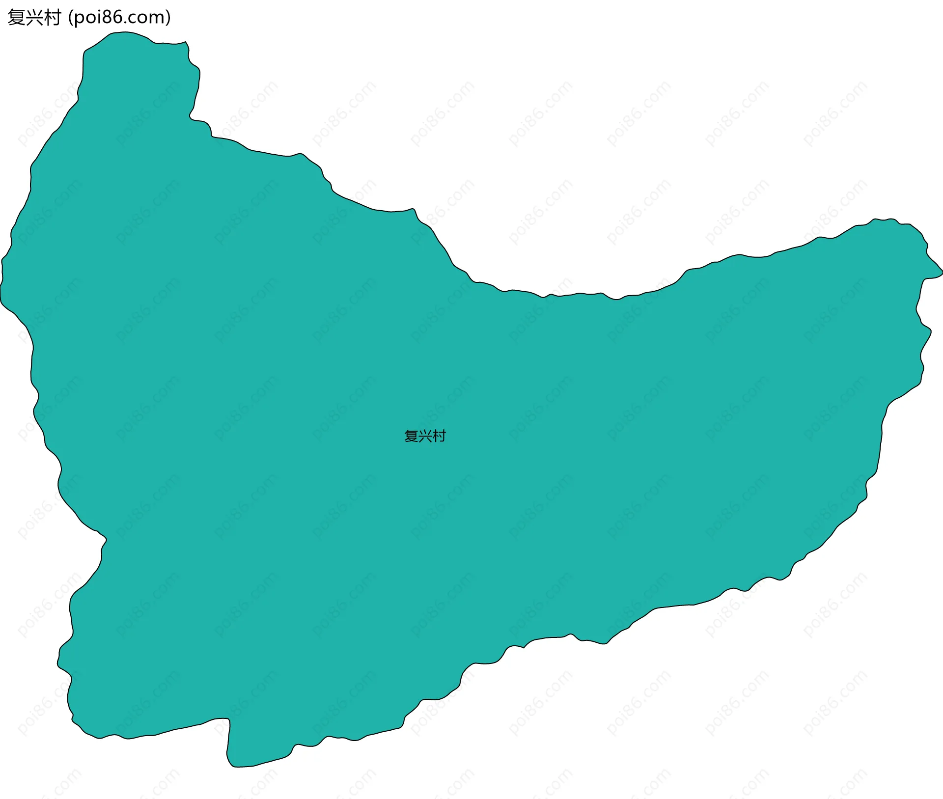 复兴村边界地图