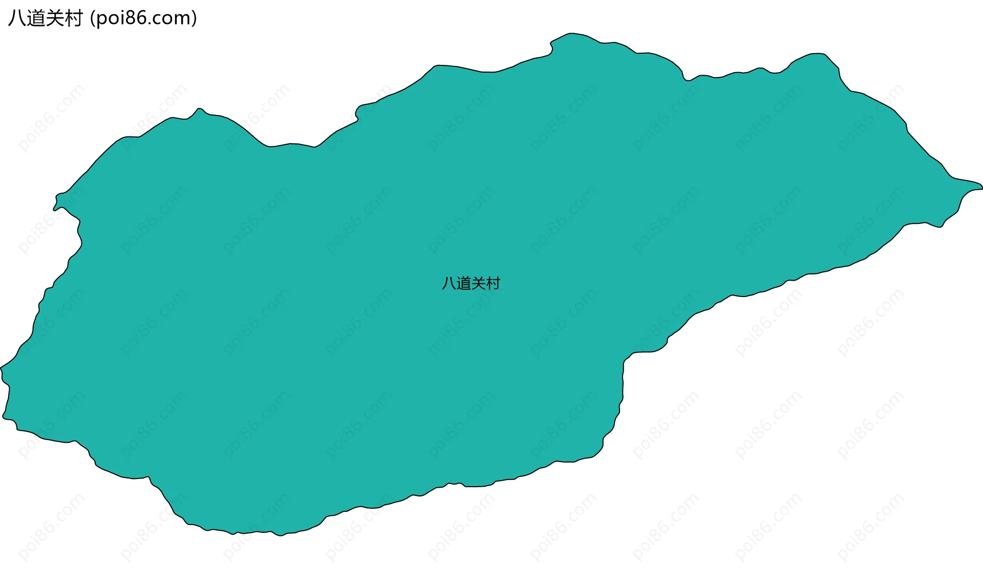 八道关村边界地图