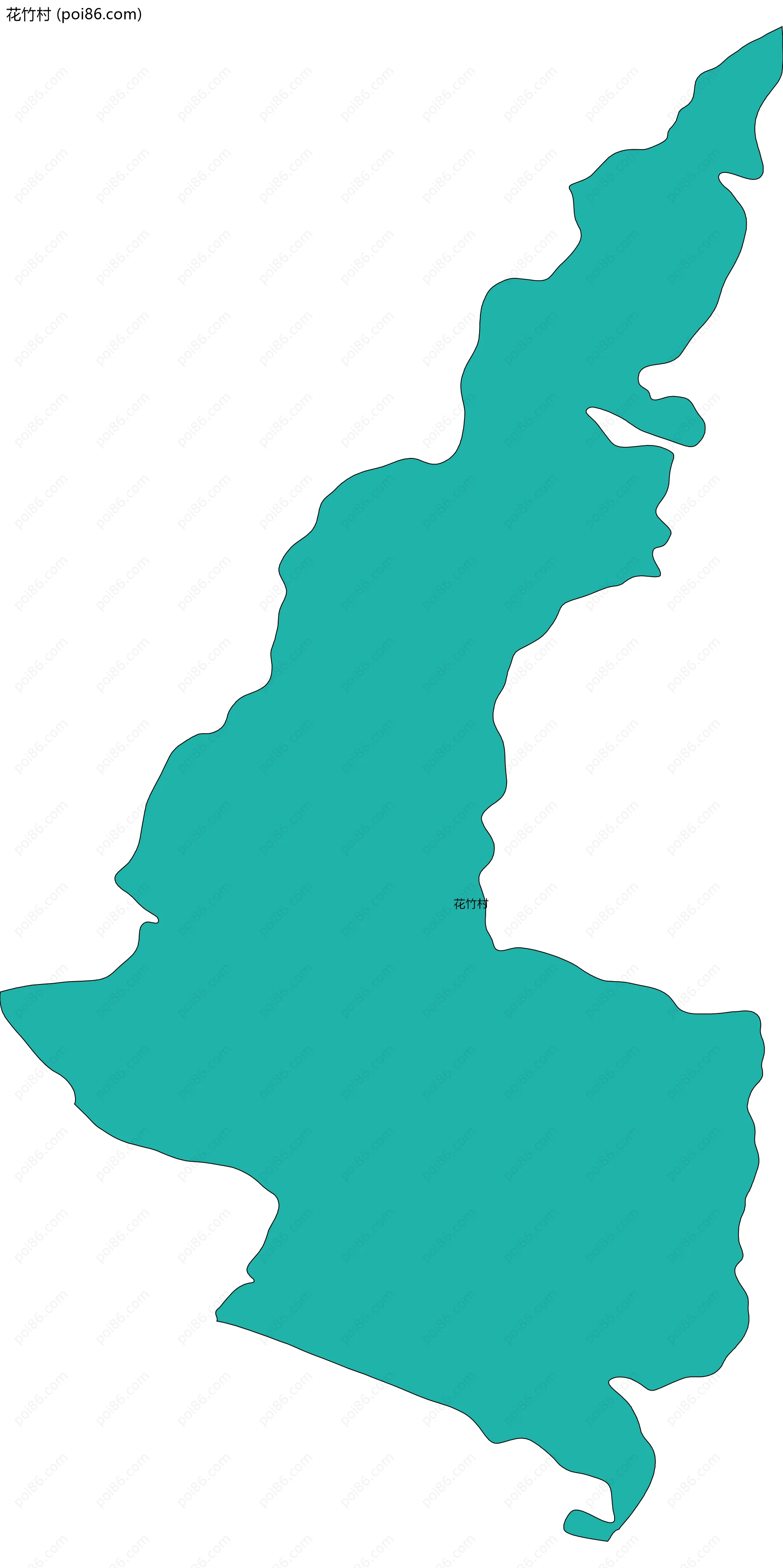 花竹村边界地图