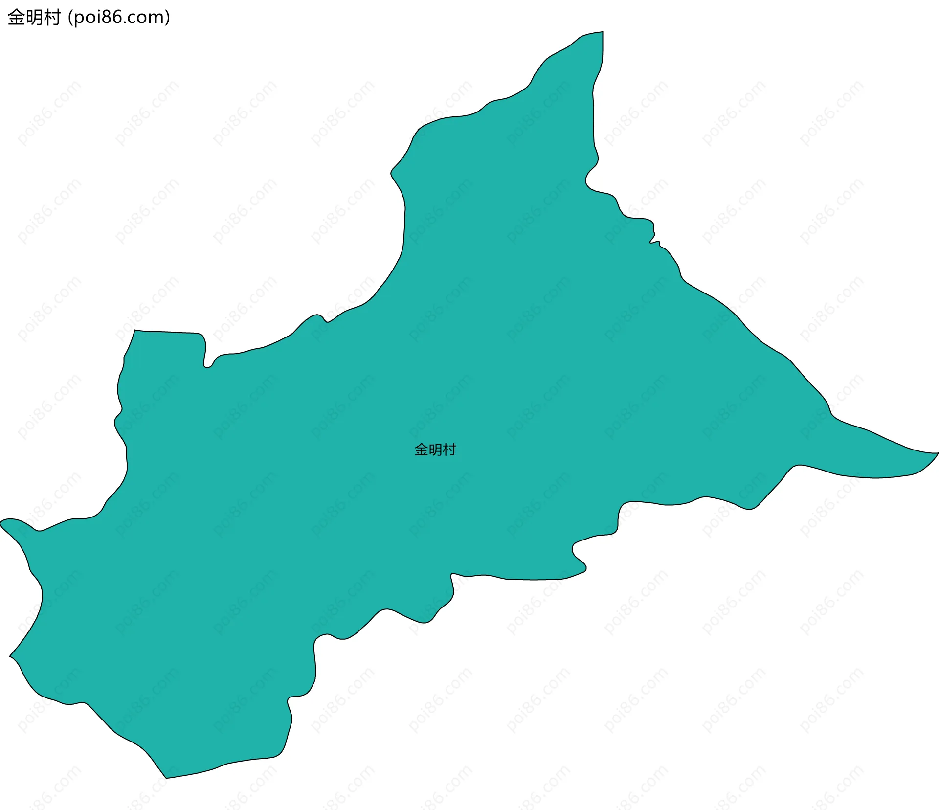 金明村边界地图