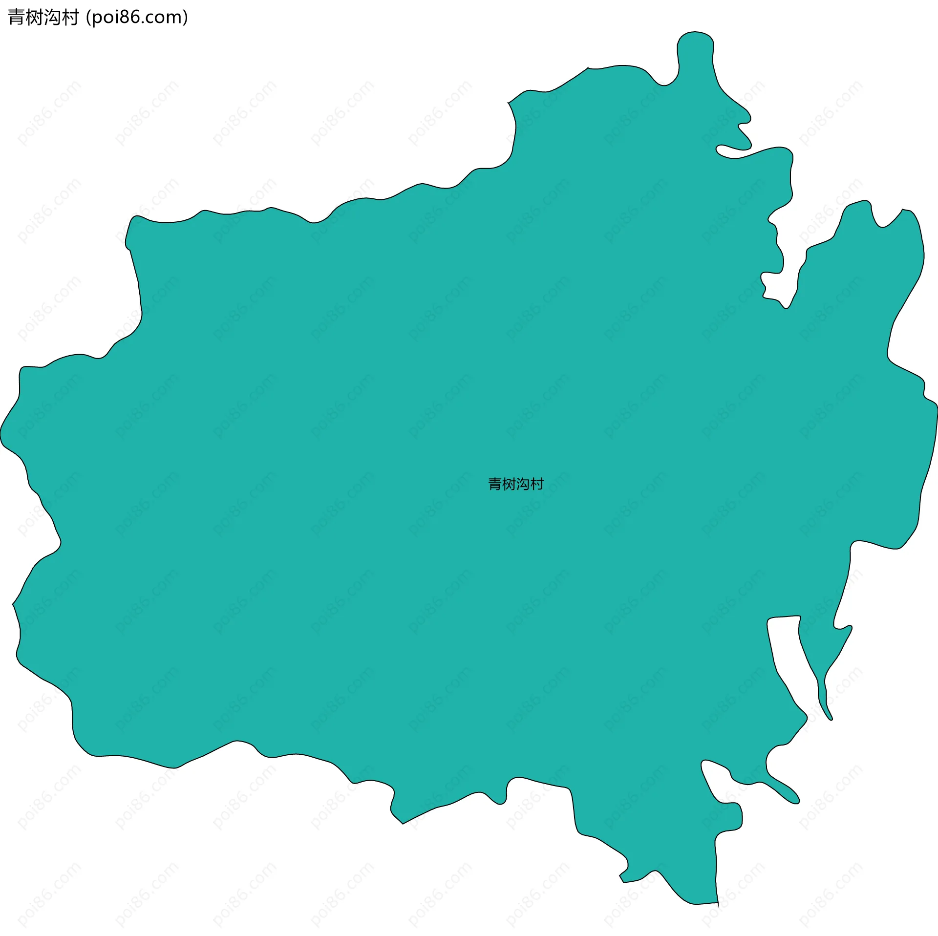 青树沟村边界地图