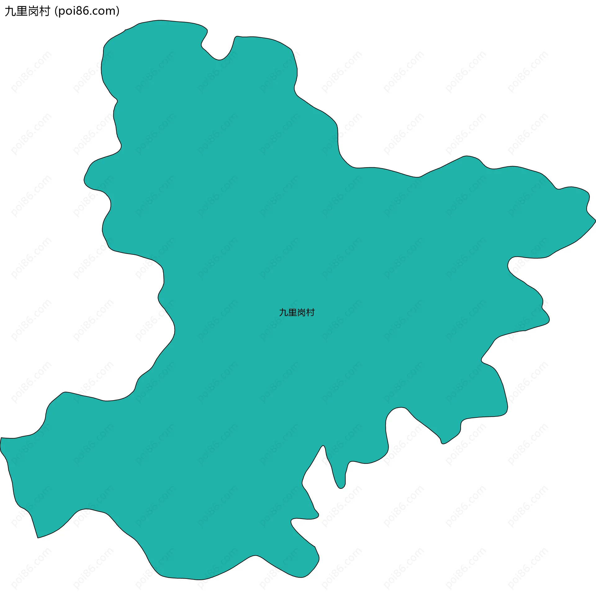 九里岗村边界地图