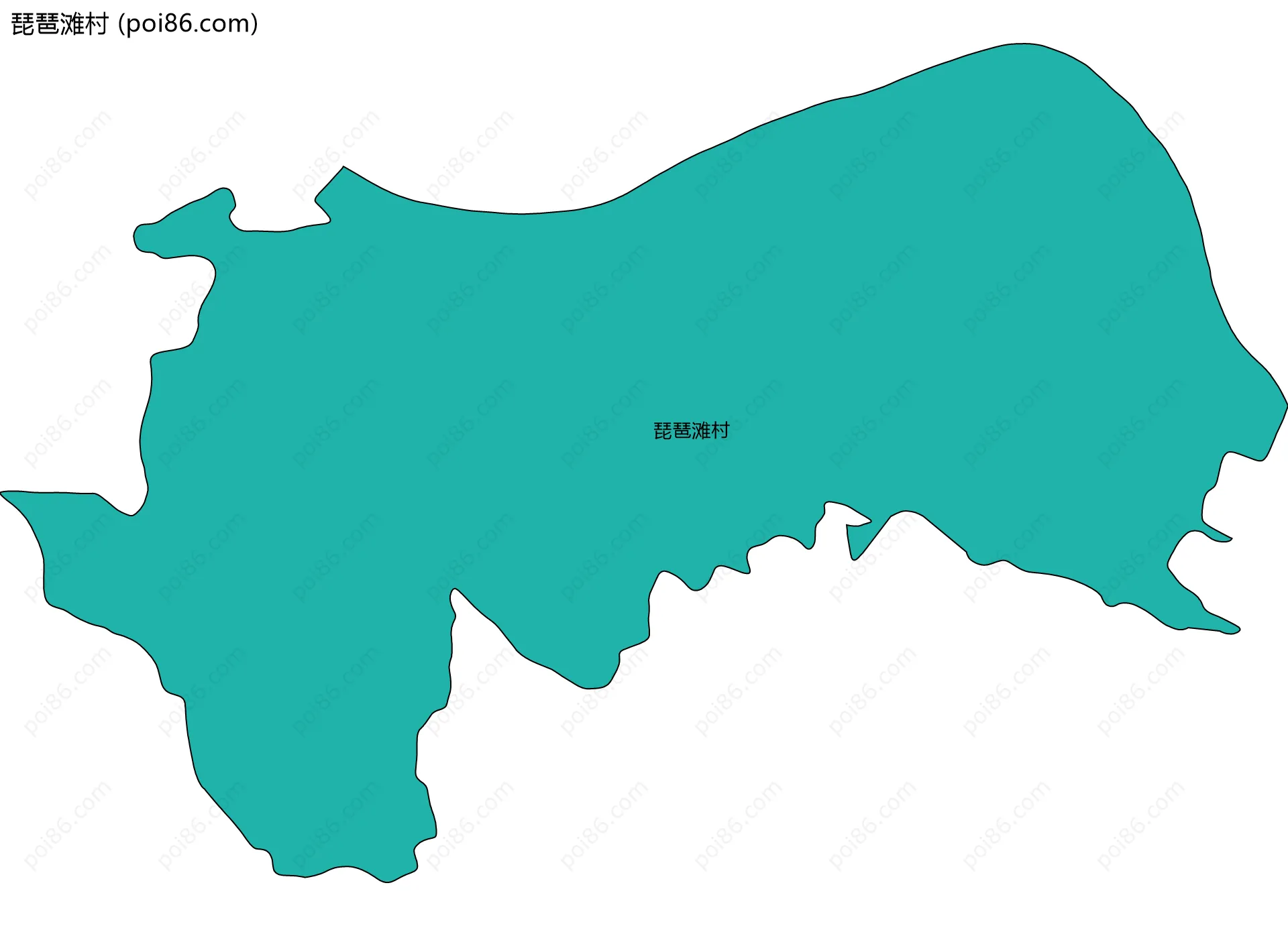 琵琶滩村边界地图