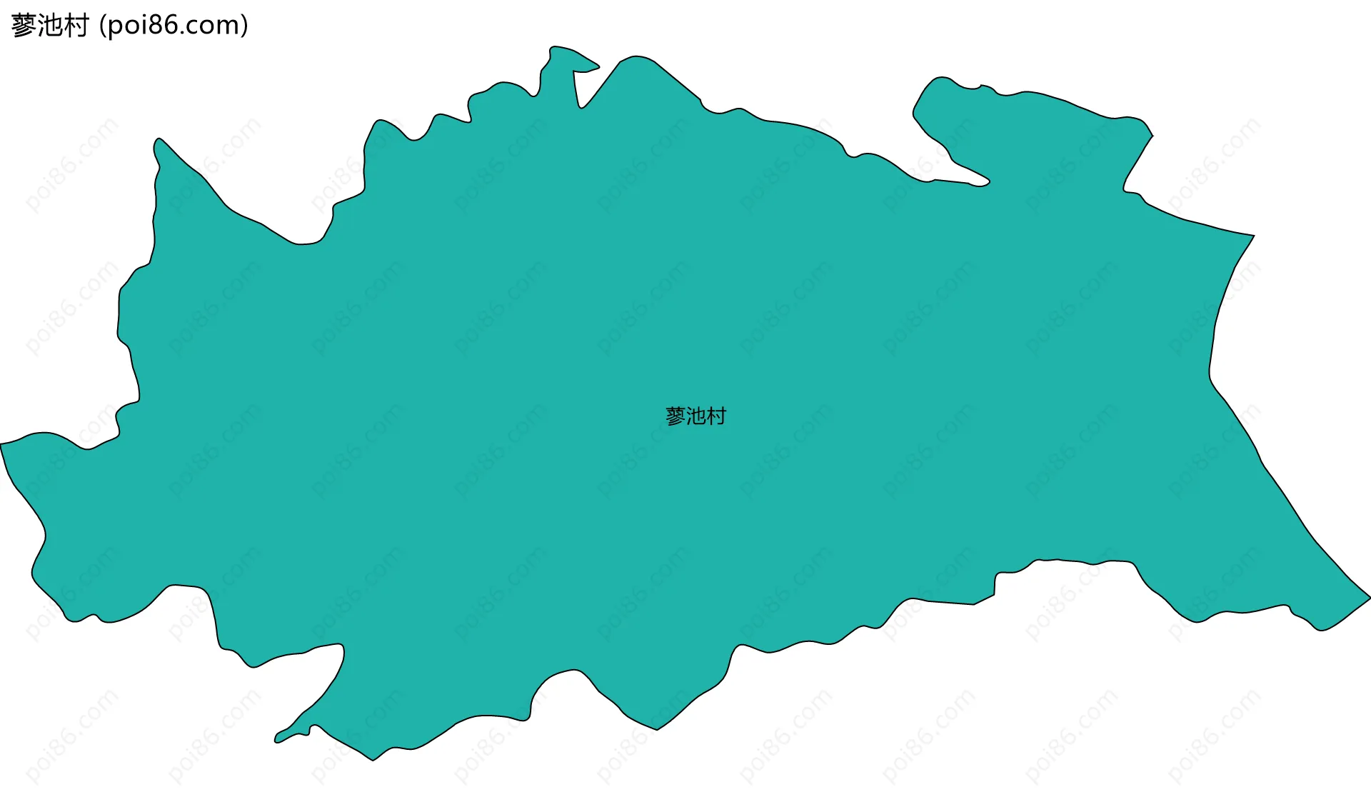 蓼池村边界地图