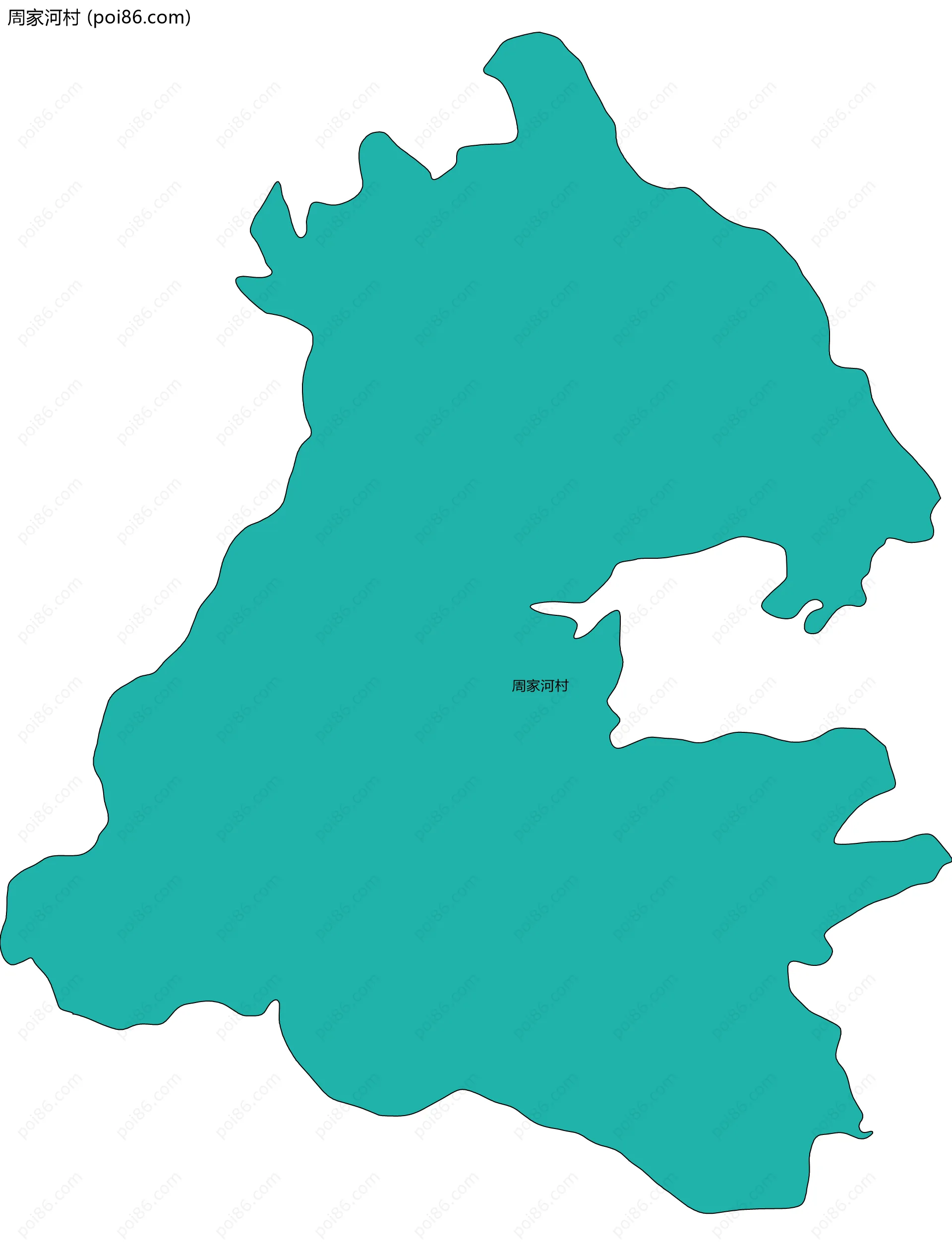 周家河村边界地图