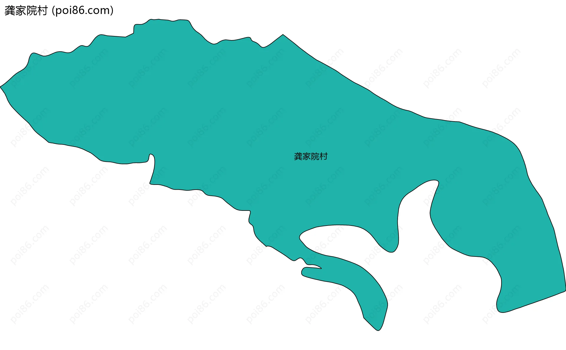 龚家院村边界地图