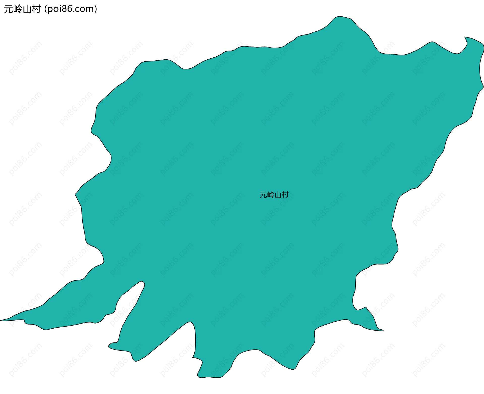 元岭山村边界地图