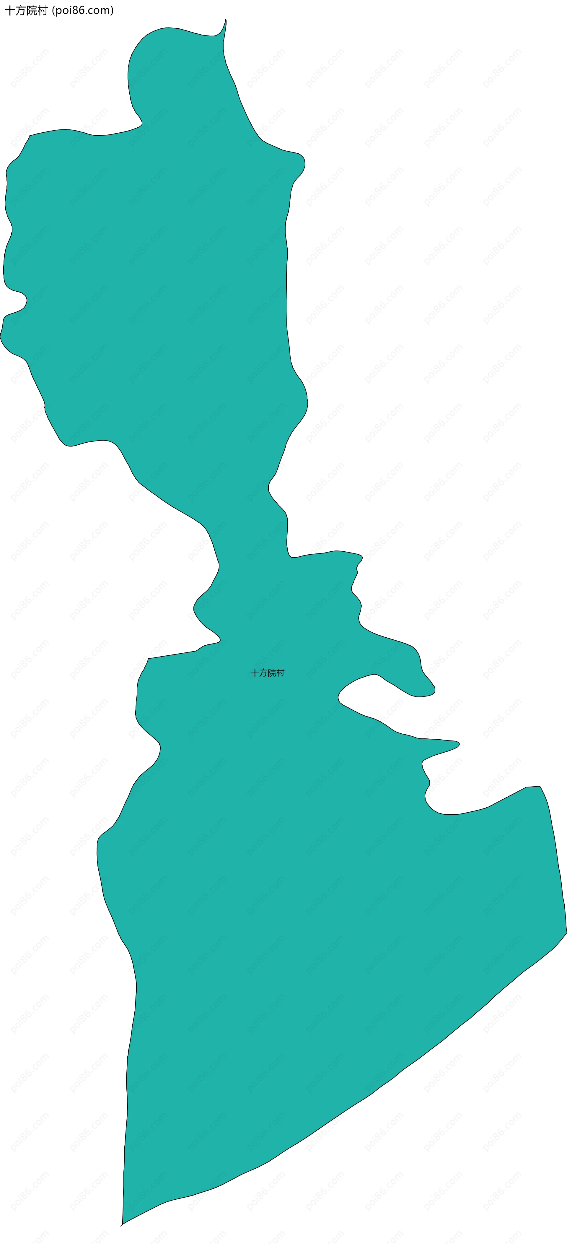 十方院村边界地图