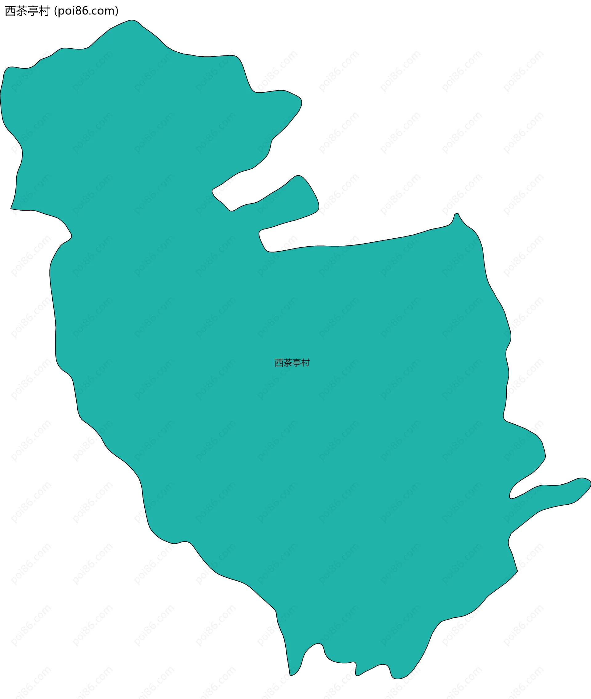 西茶亭村边界地图