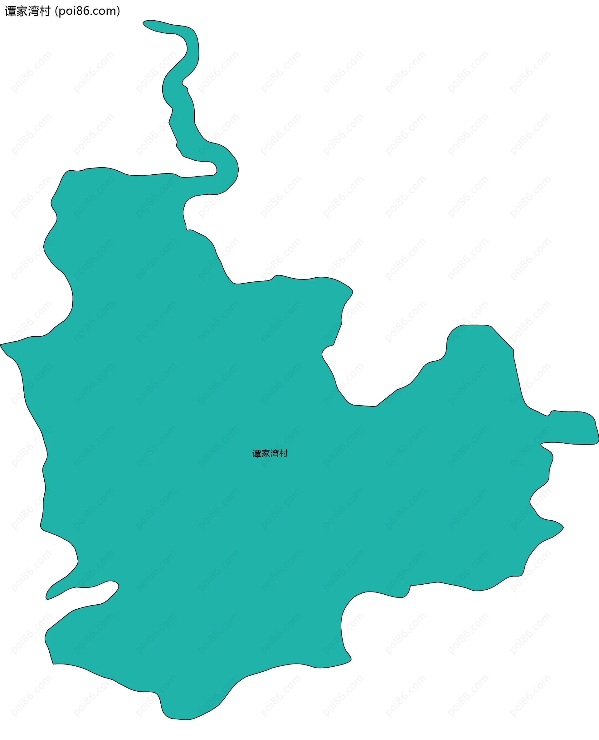 谭家湾村边界地图