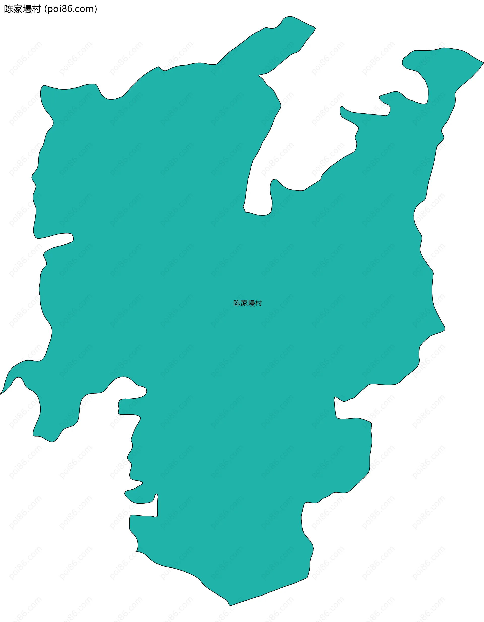 陈家墁村边界地图