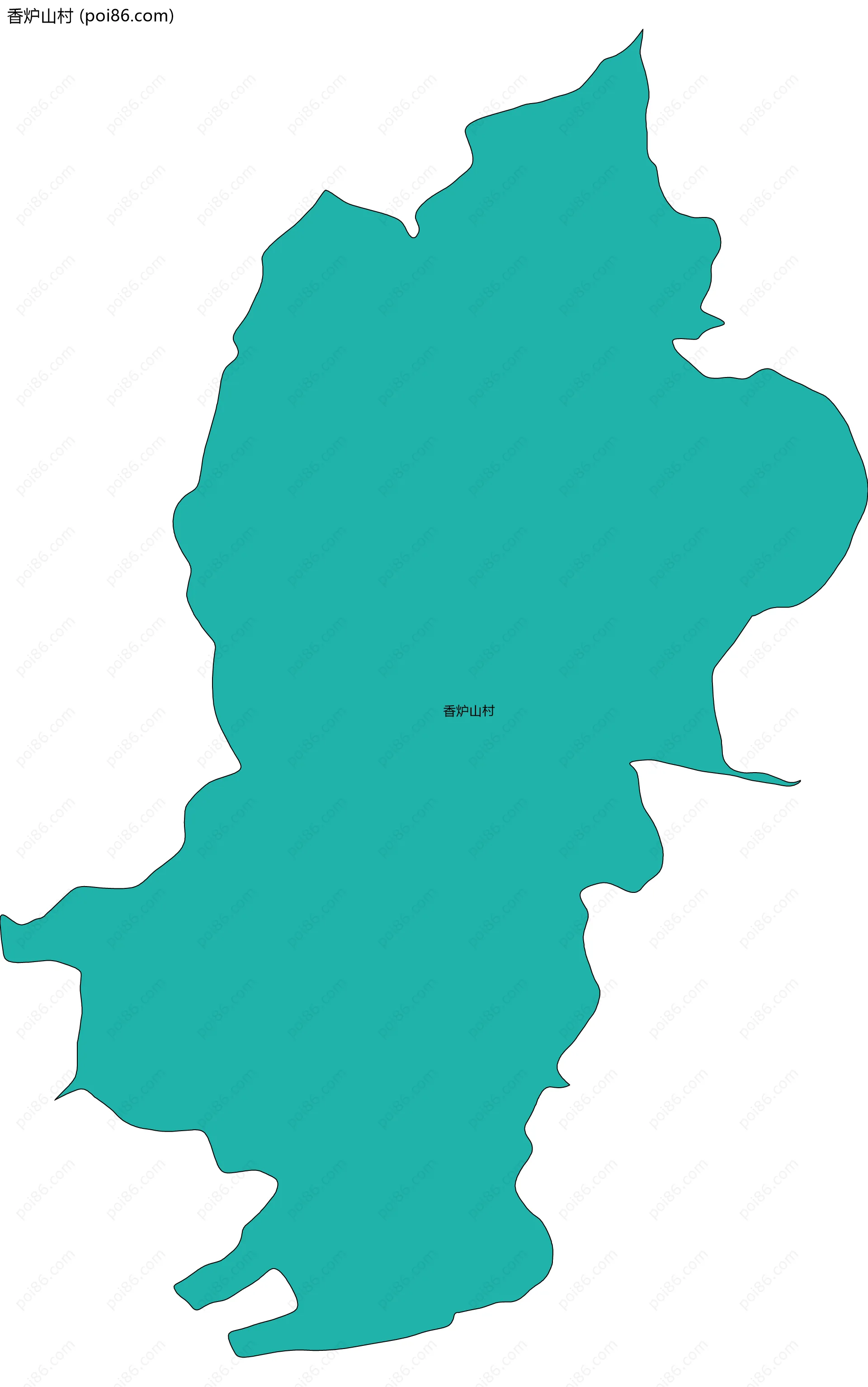 香炉山村边界地图