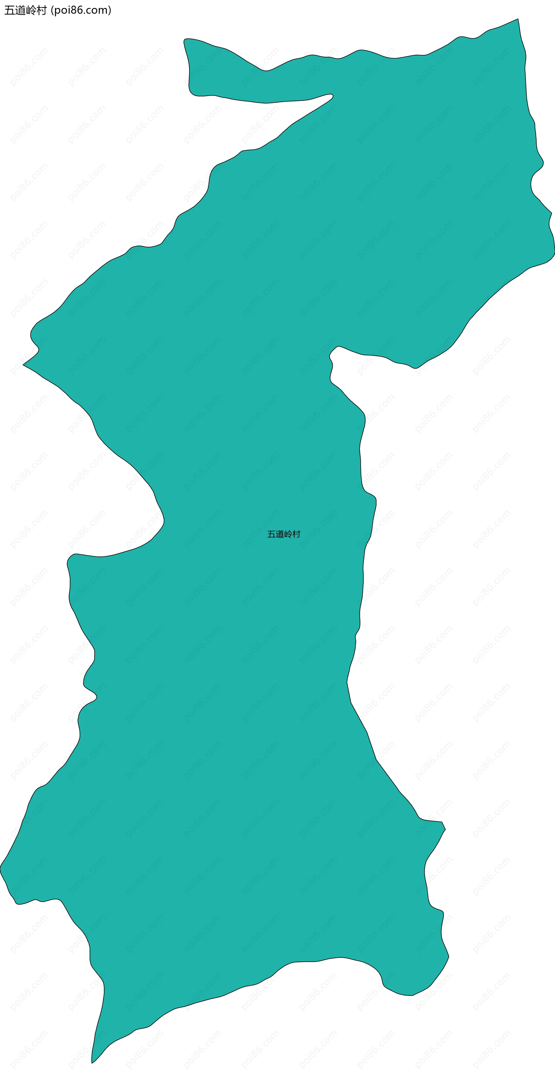 五道岭村边界地图