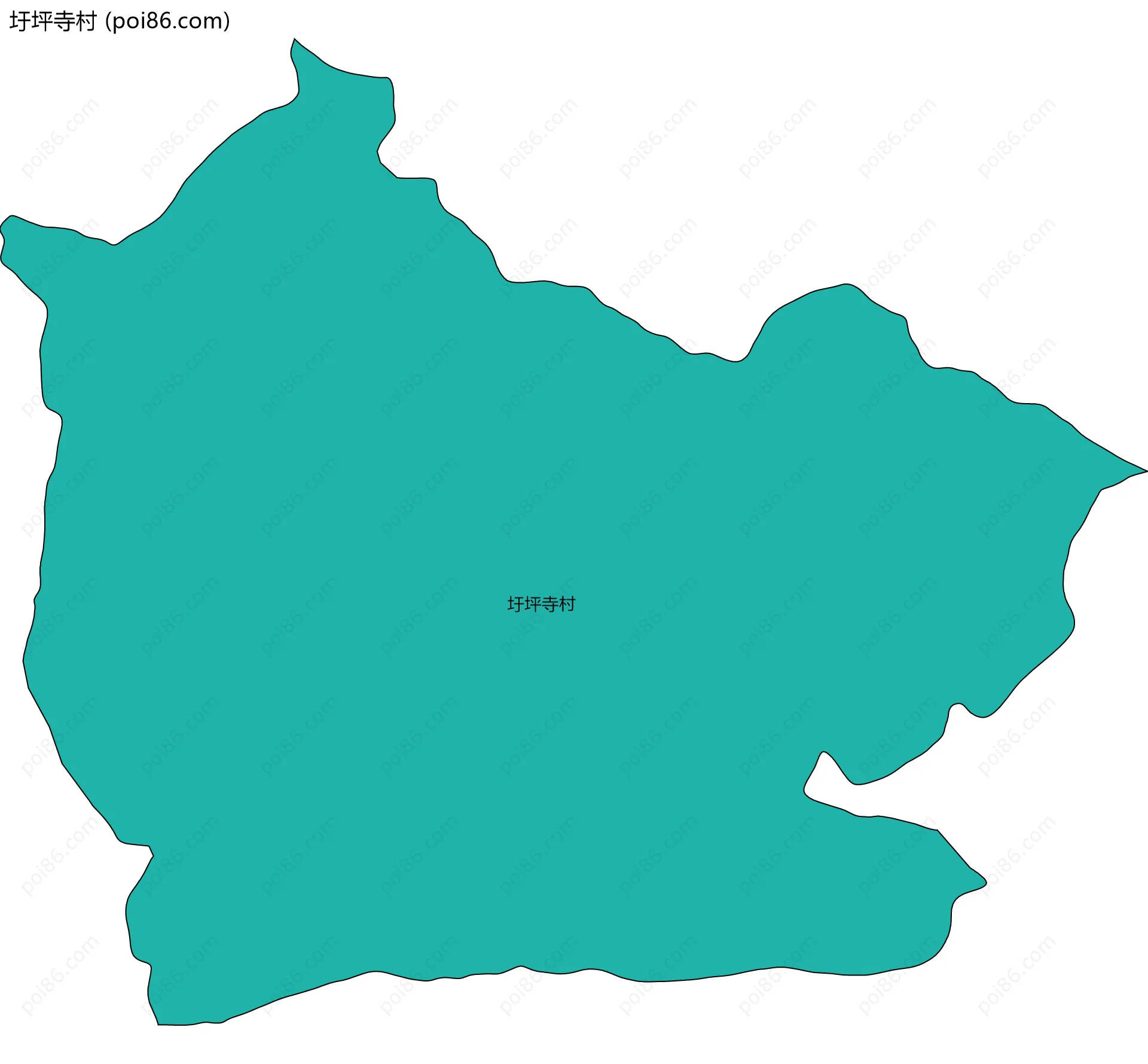 圩坪寺村边界地图