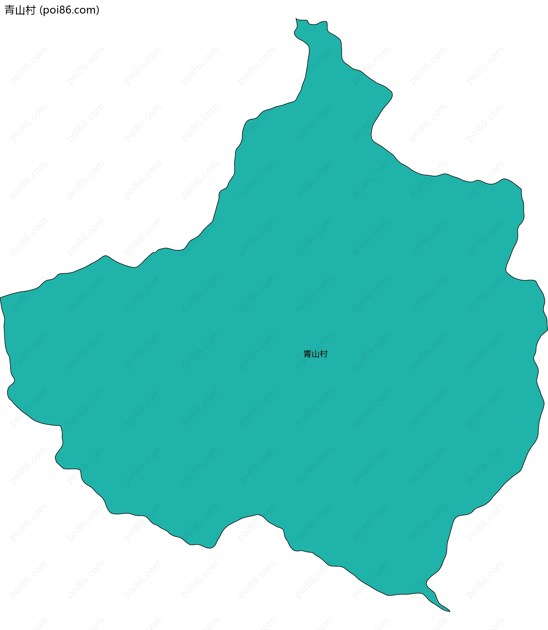 青山村边界地图