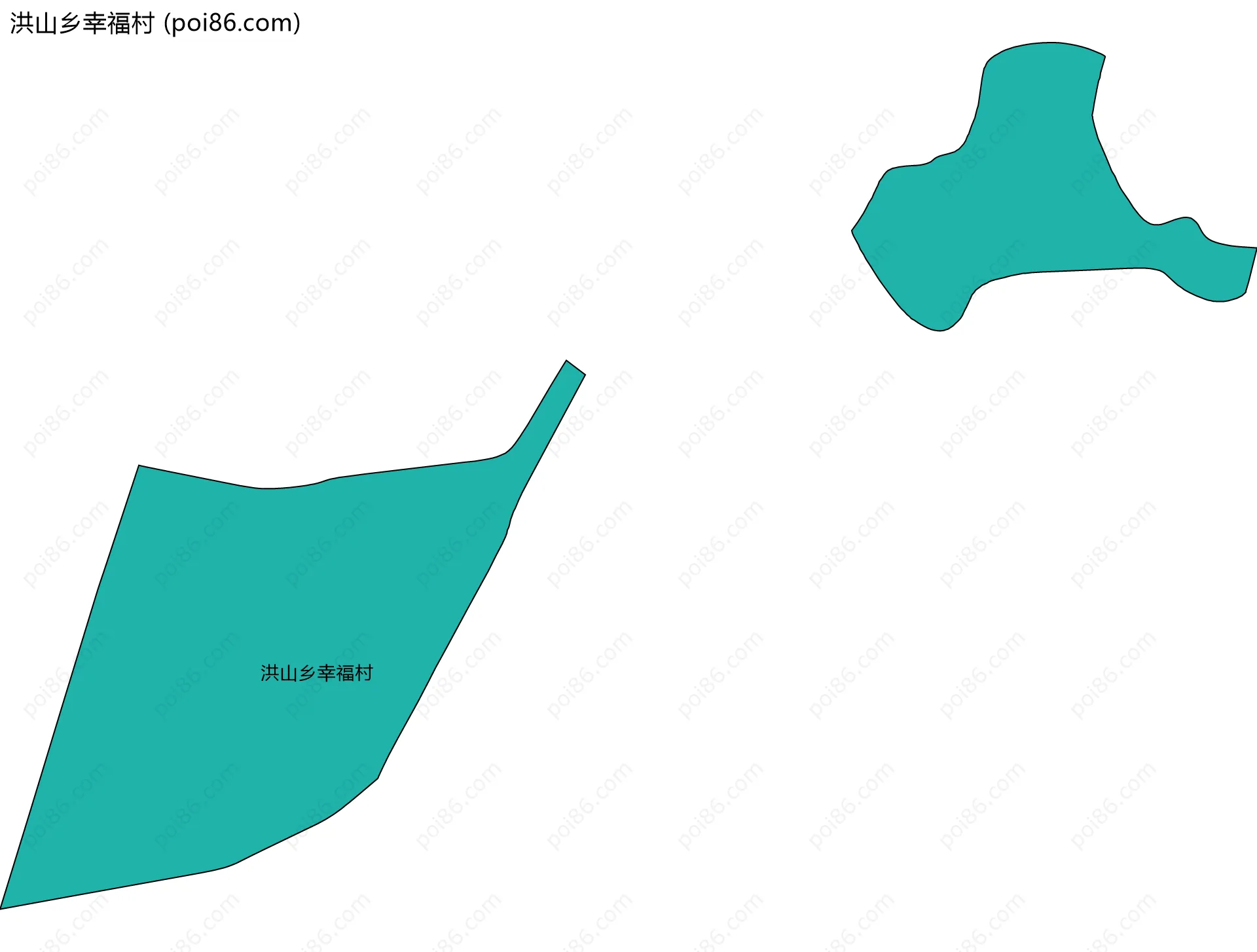 洪山乡幸福村边界地图