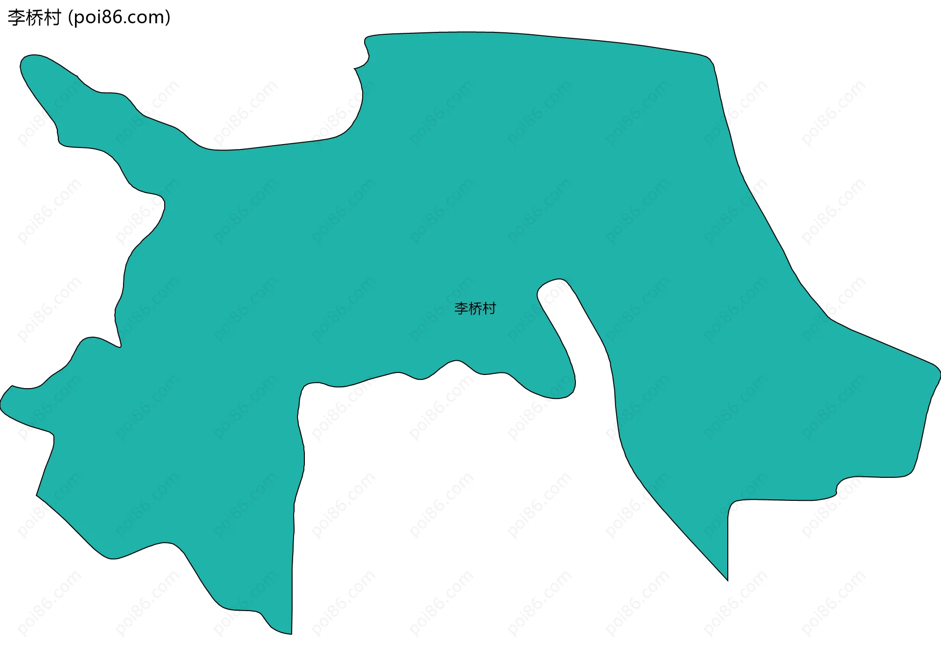 李桥村边界地图