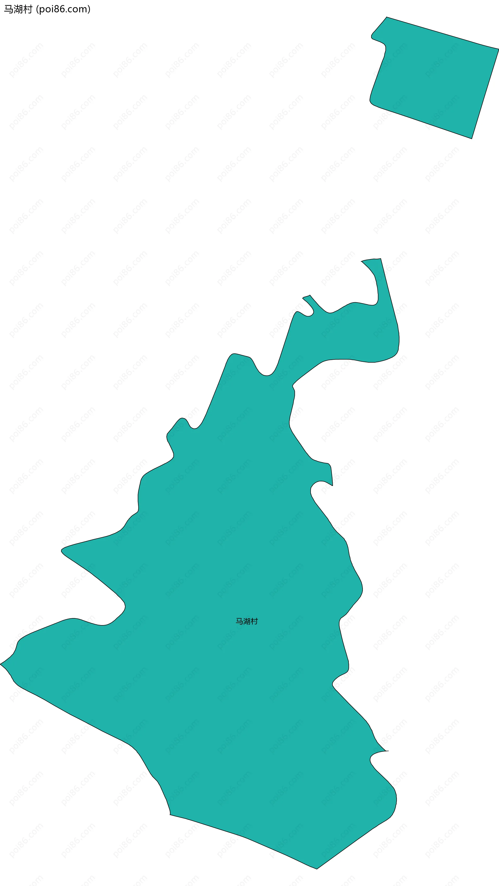 马湖村边界地图