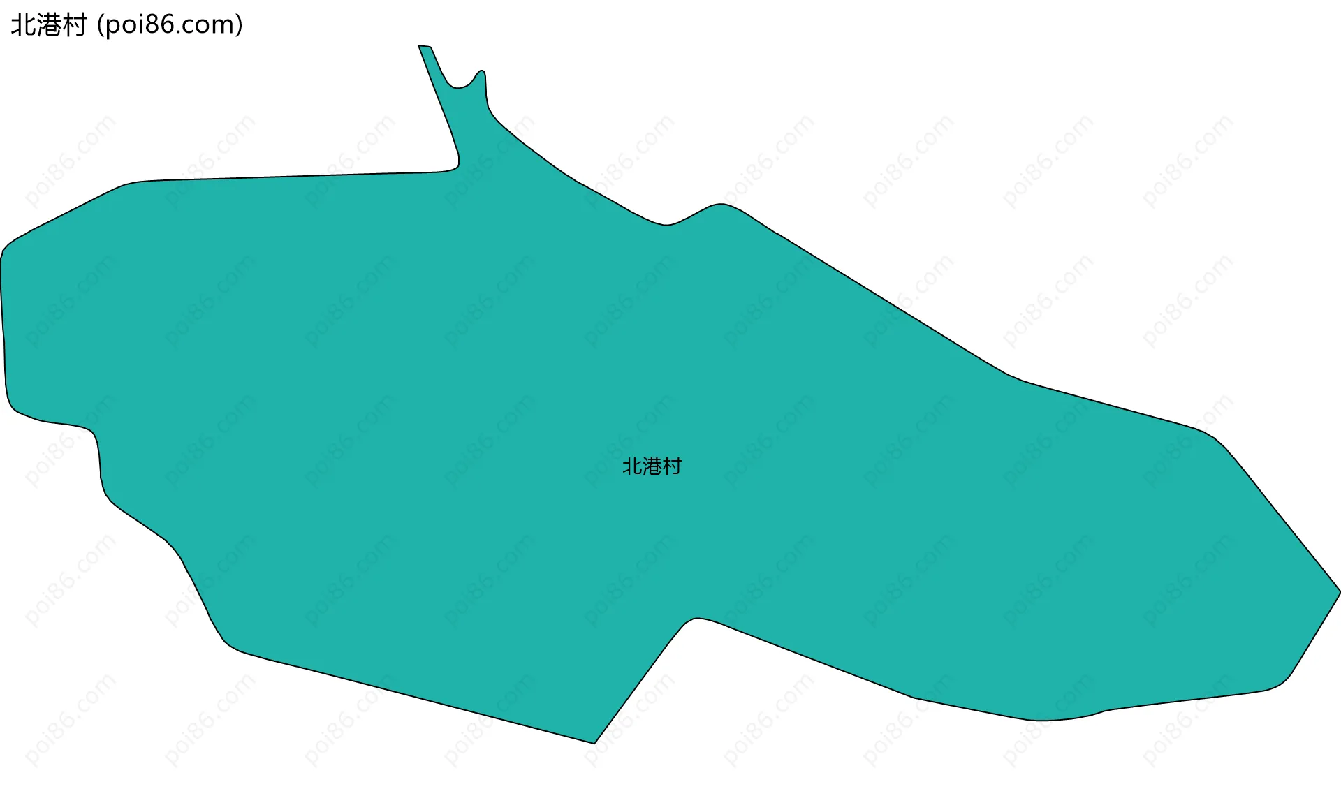 北港村边界地图