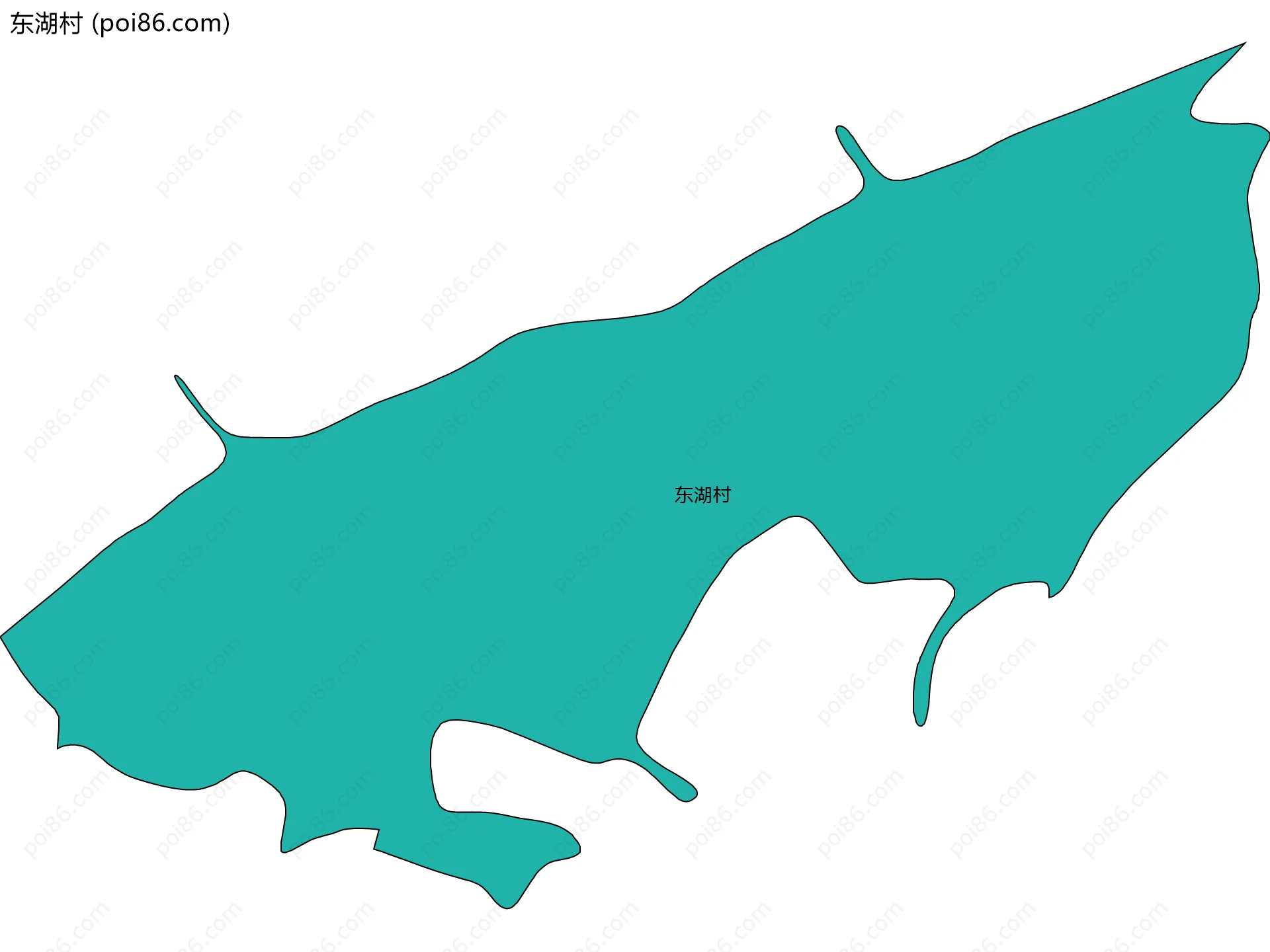 东湖村边界地图