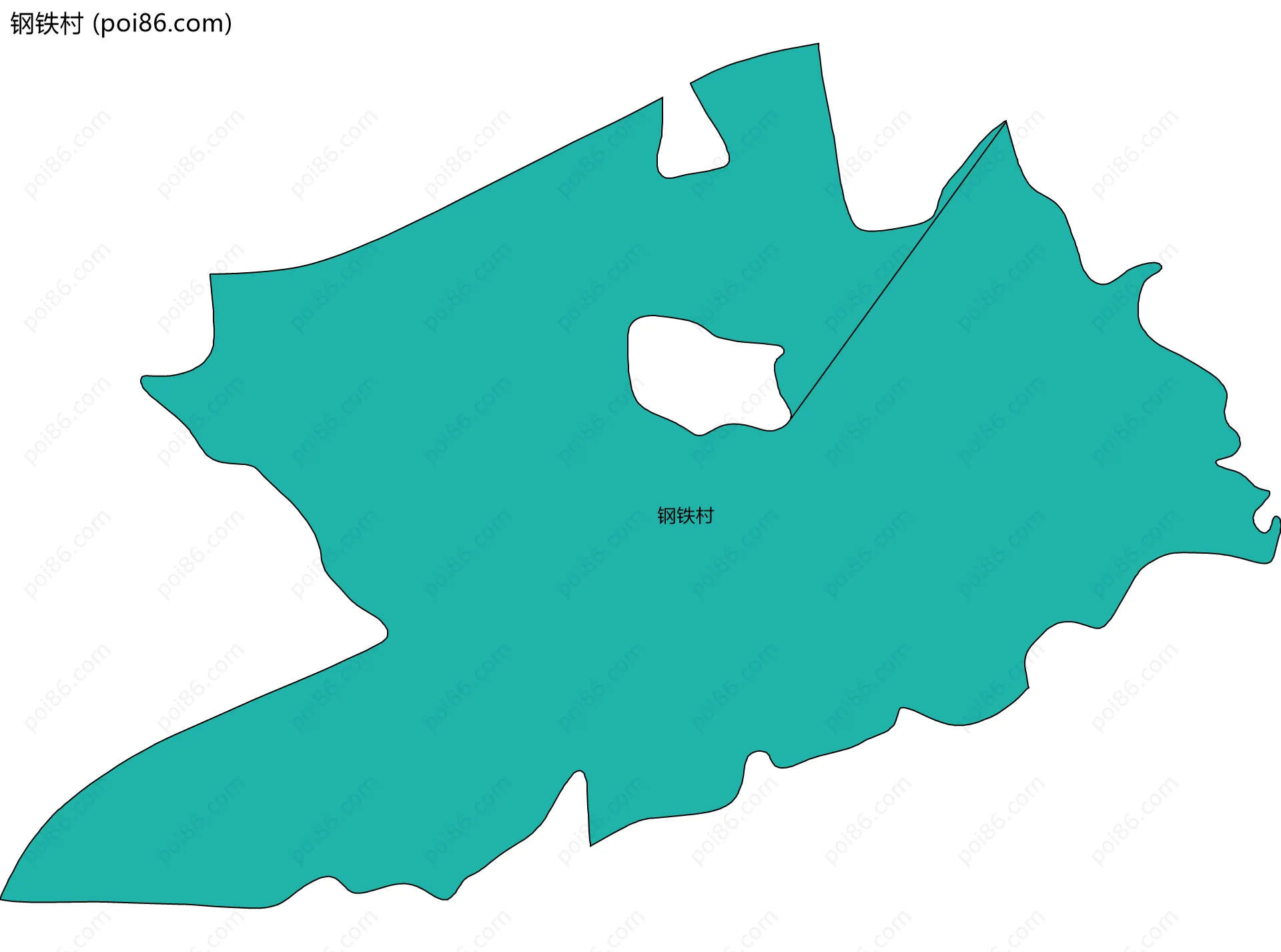 钢铁村边界地图