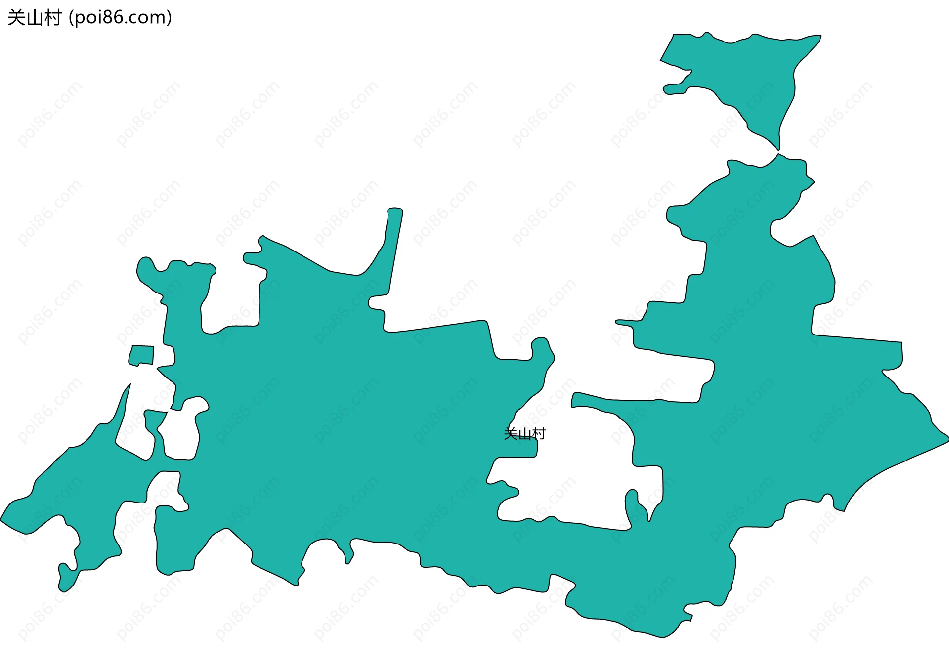 关山村边界地图