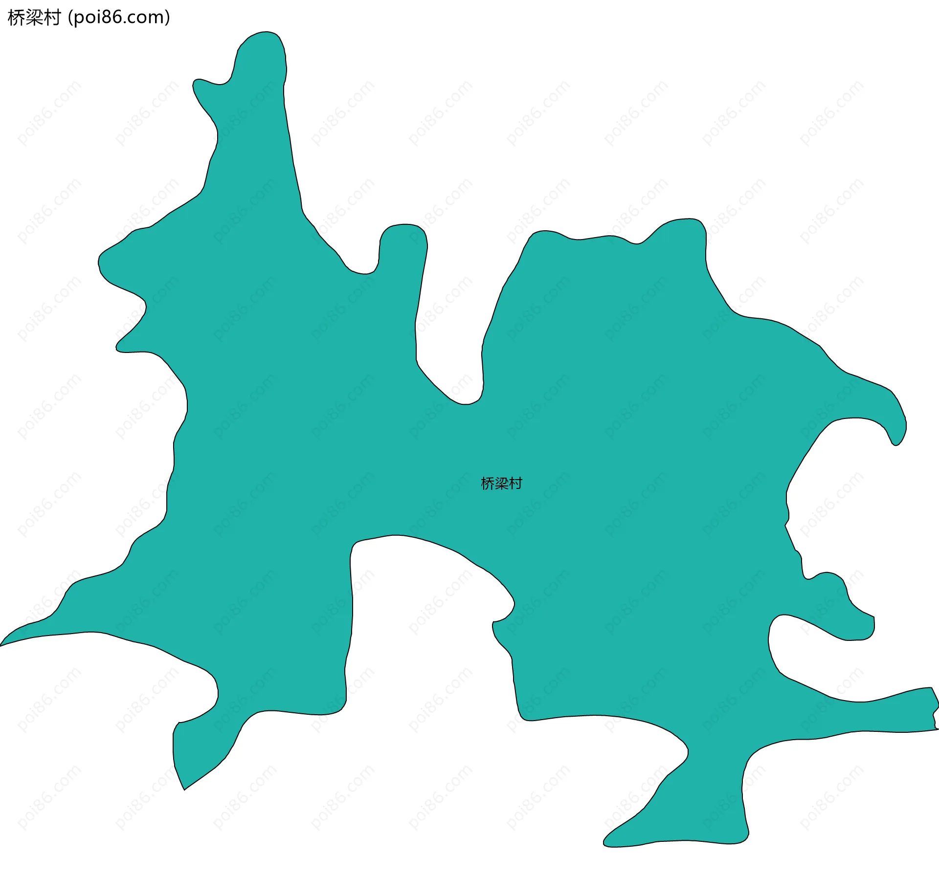 桥梁村边界地图