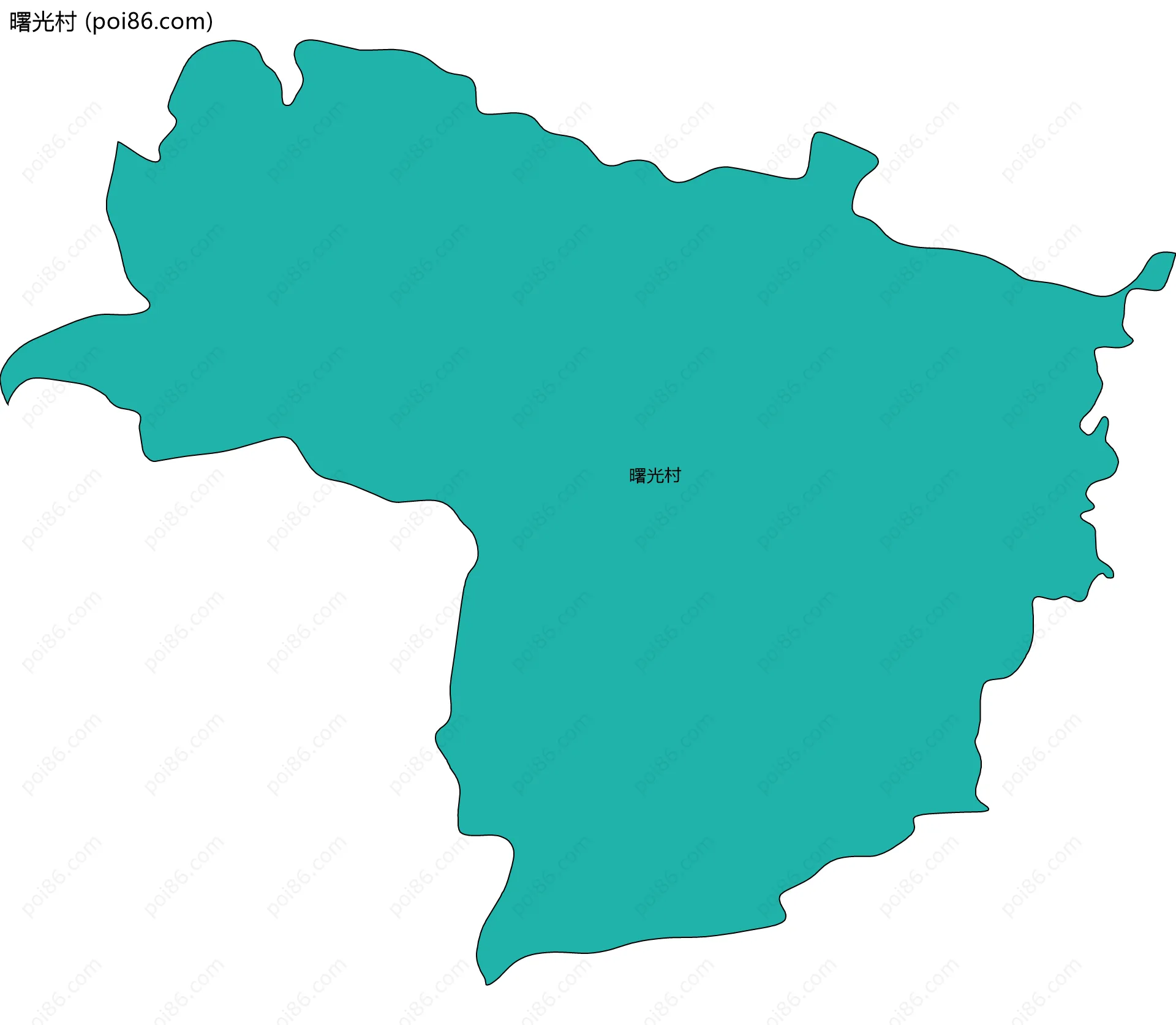 曙光村边界地图