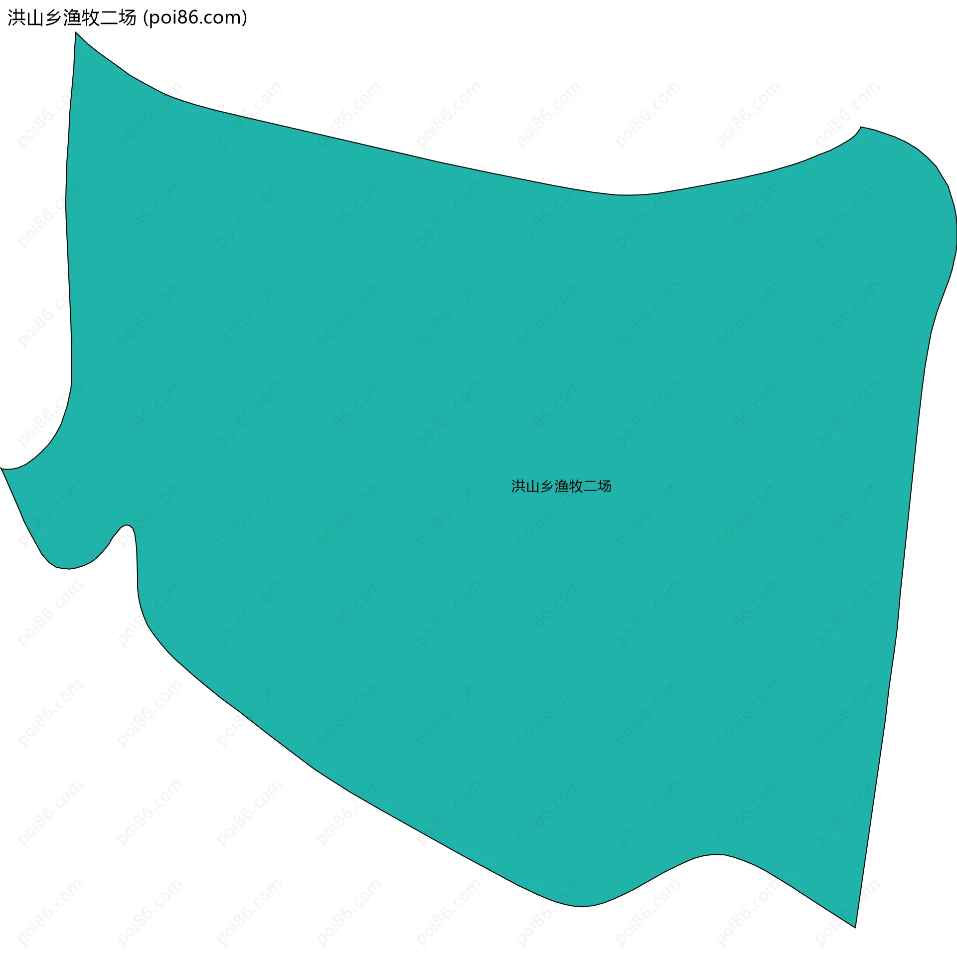 洪山乡渔牧二场边界地图