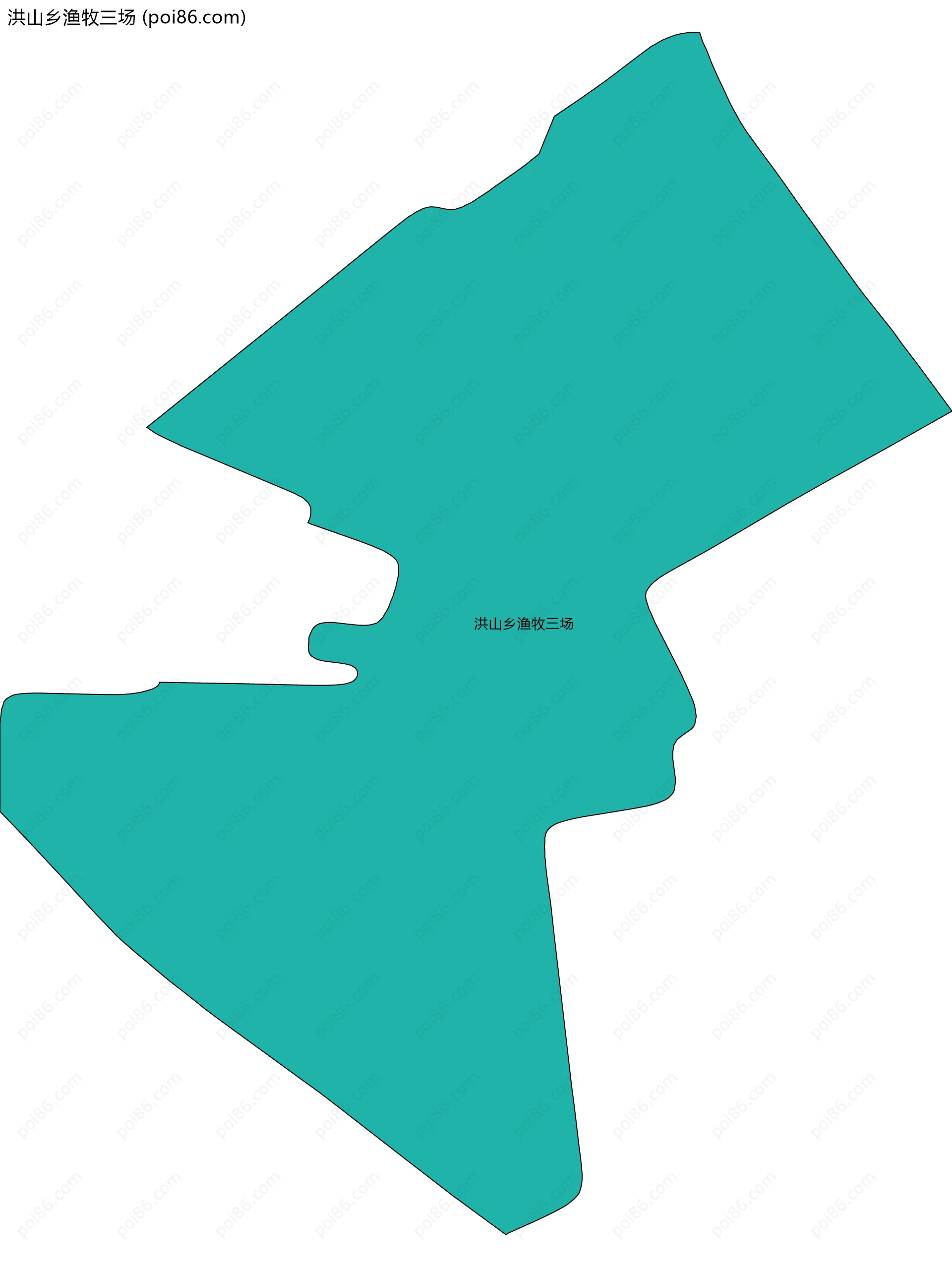 洪山乡渔牧三场边界地图