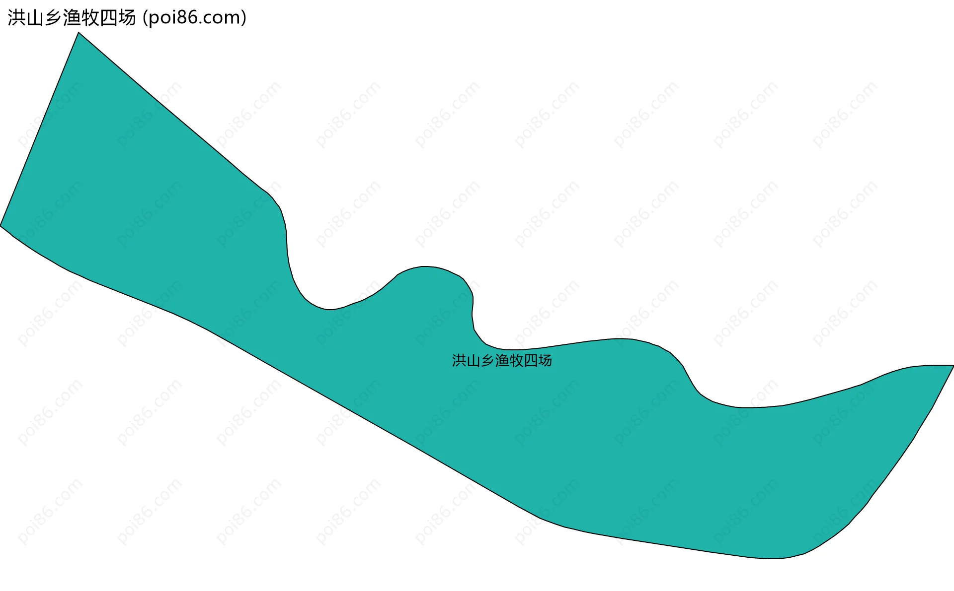 洪山乡渔牧四场边界地图