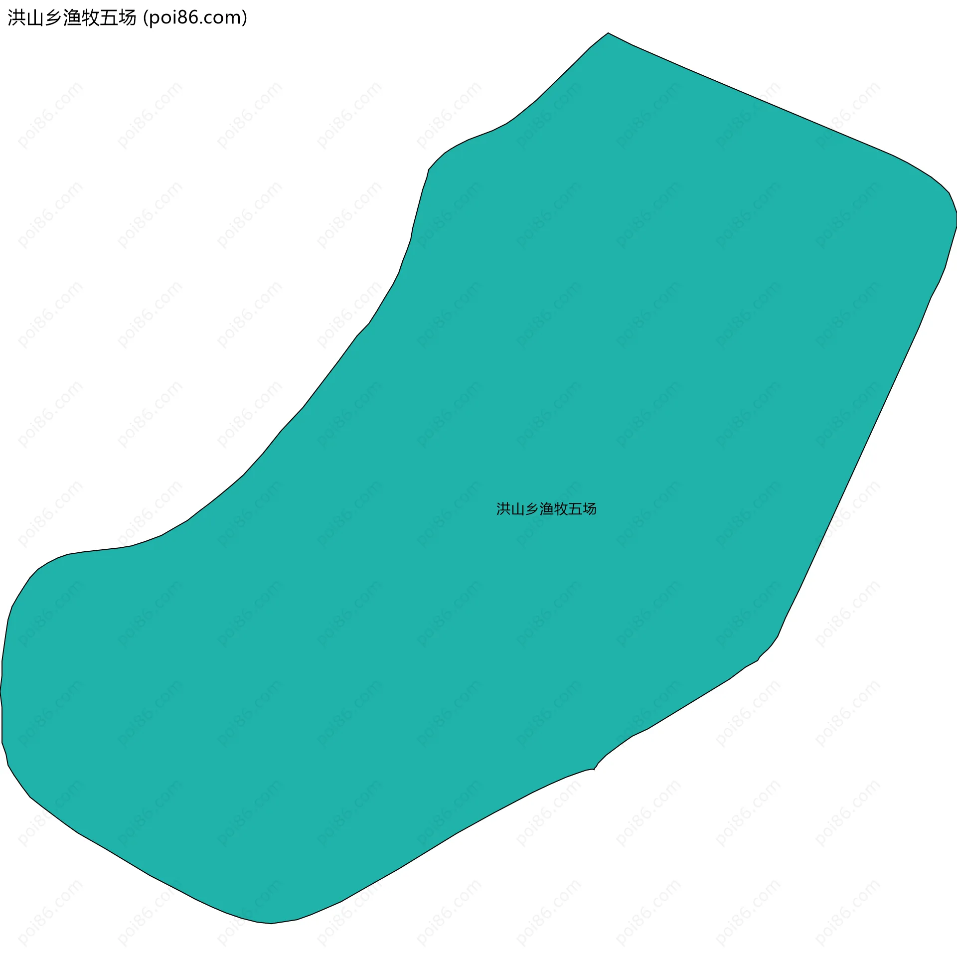洪山乡渔牧五场边界地图