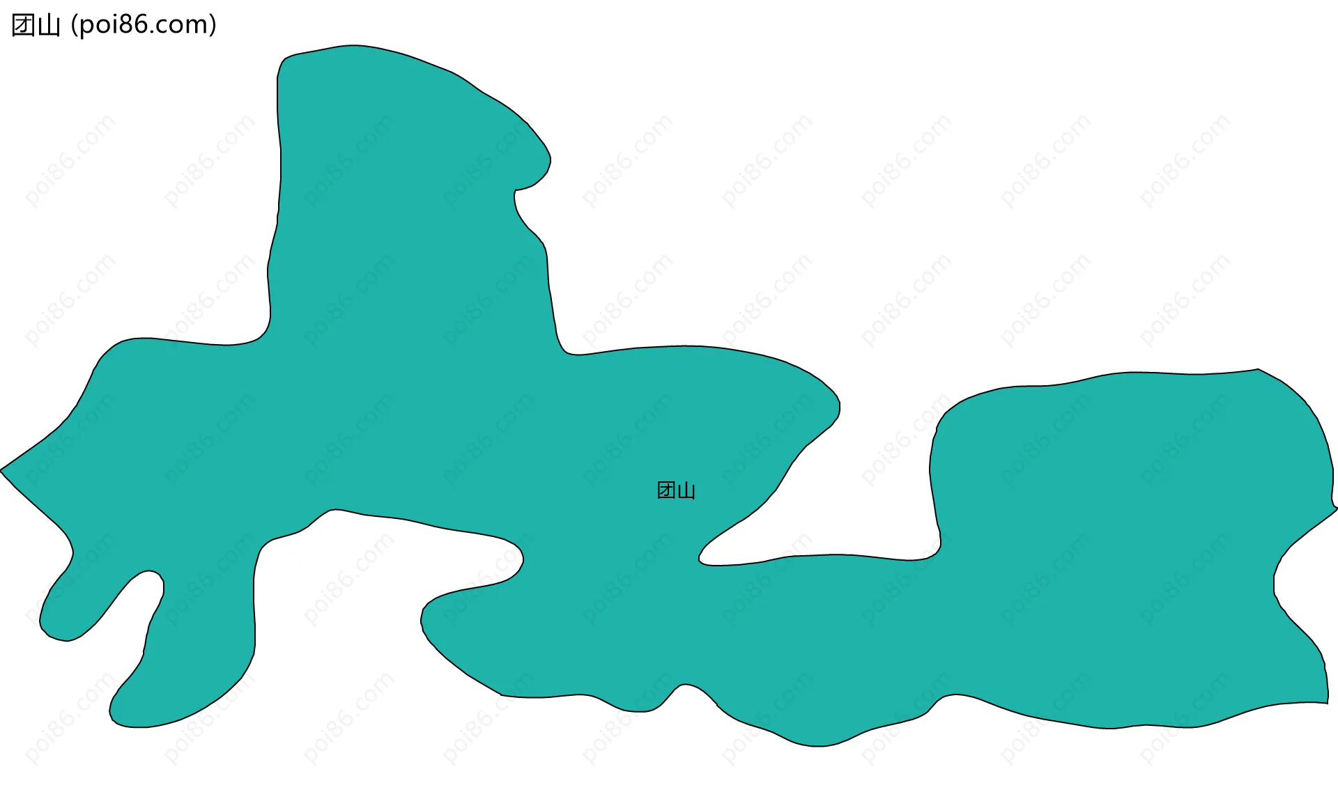 团山边界地图