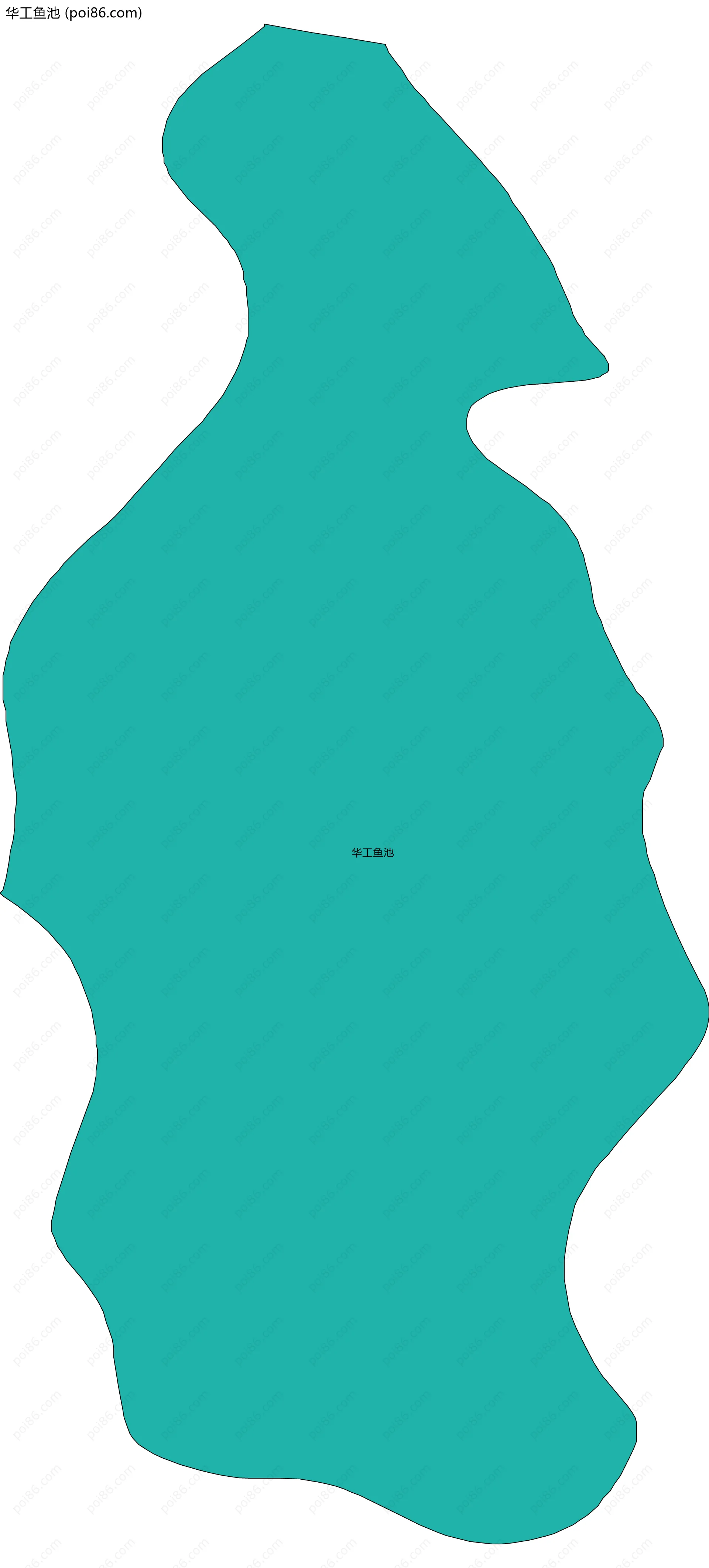 华工鱼池边界地图