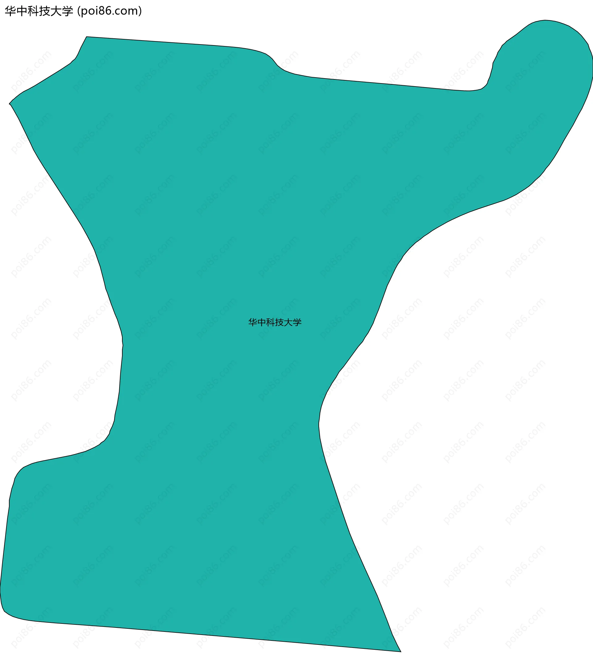 华中科技大学边界地图