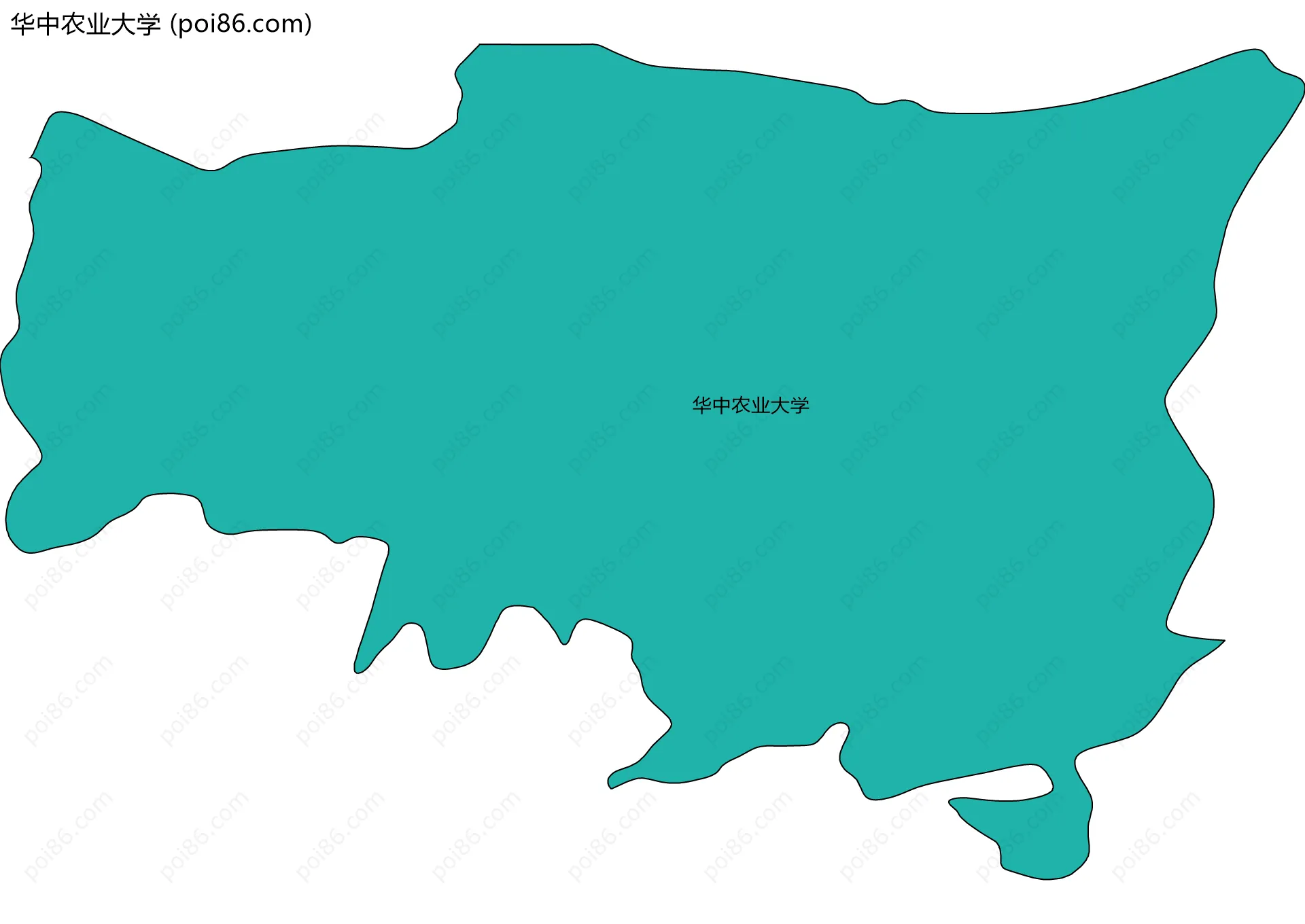 华中农业大学边界地图
