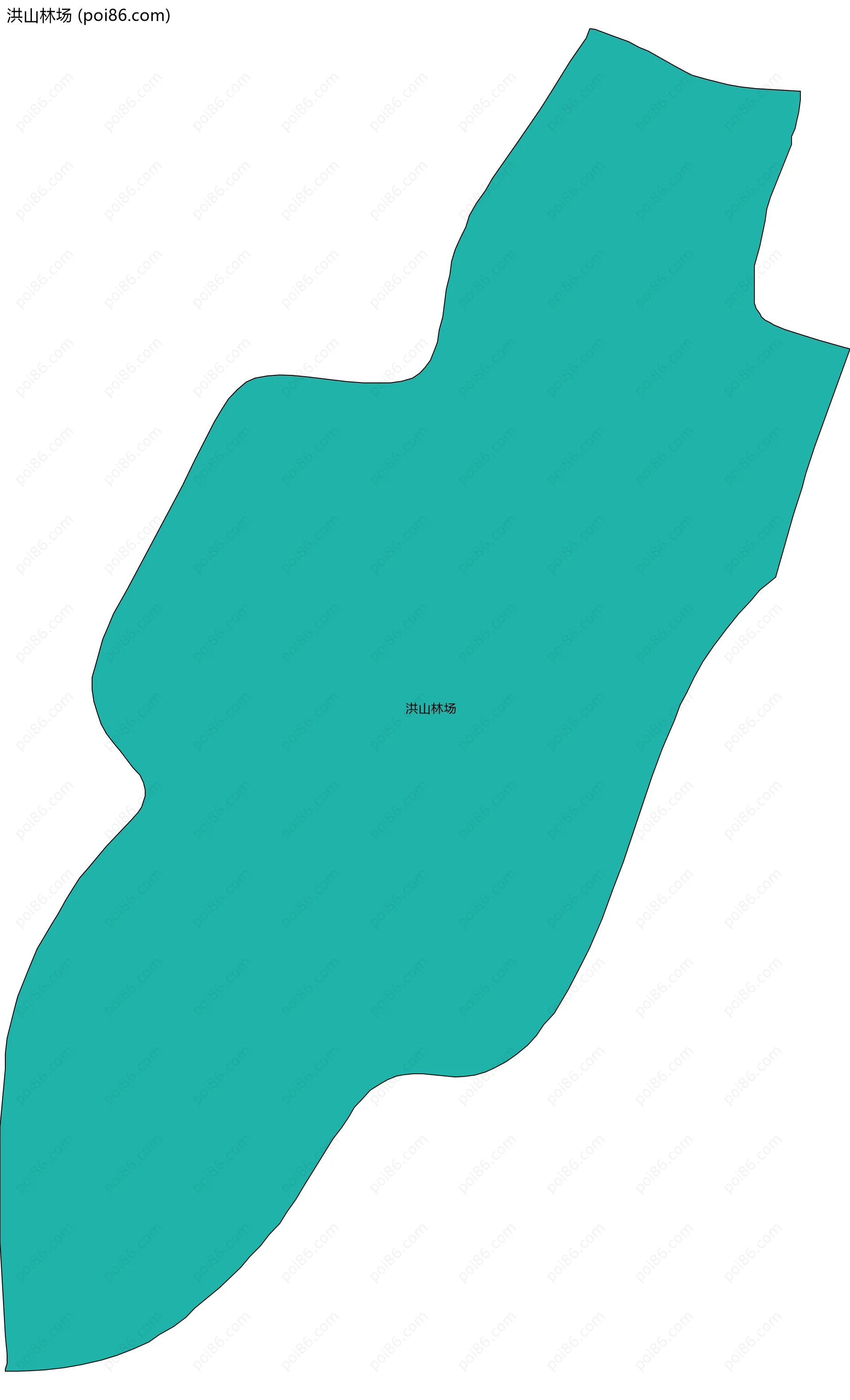 洪山林场边界地图