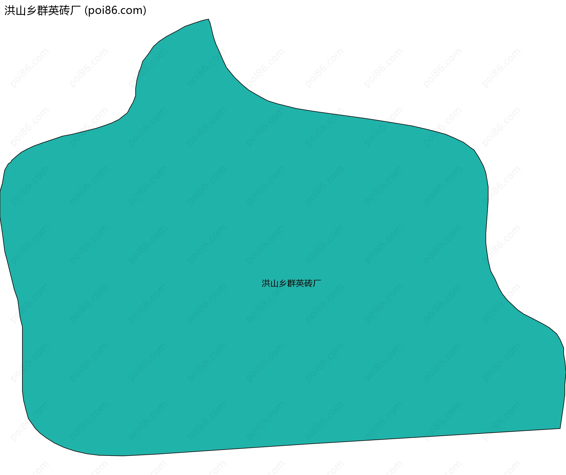 洪山乡群英砖厂边界地图
