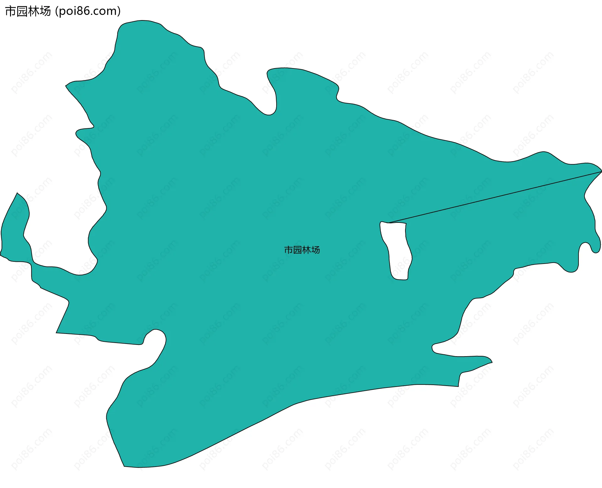 市园林场边界地图
