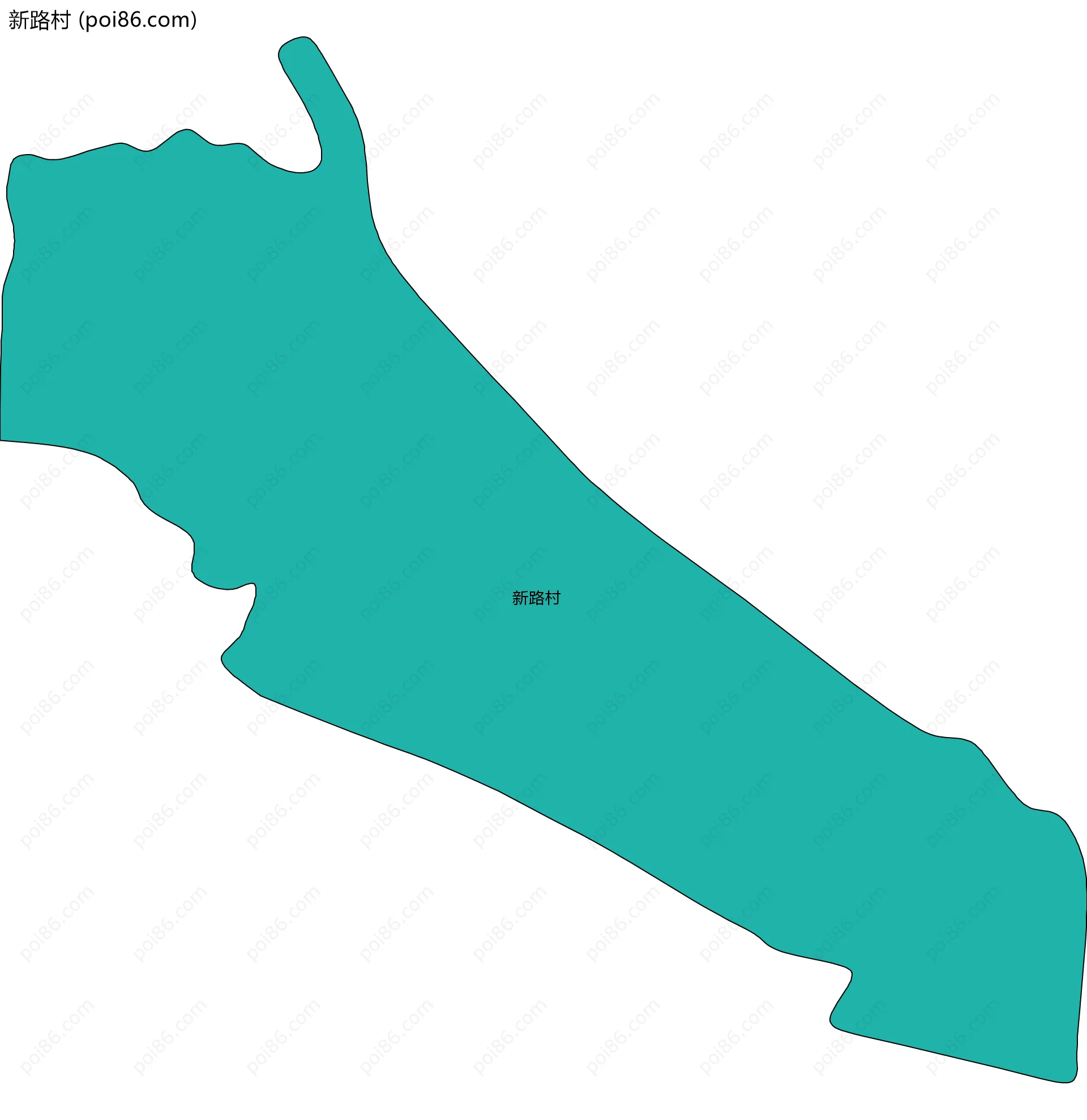 新路村边界地图