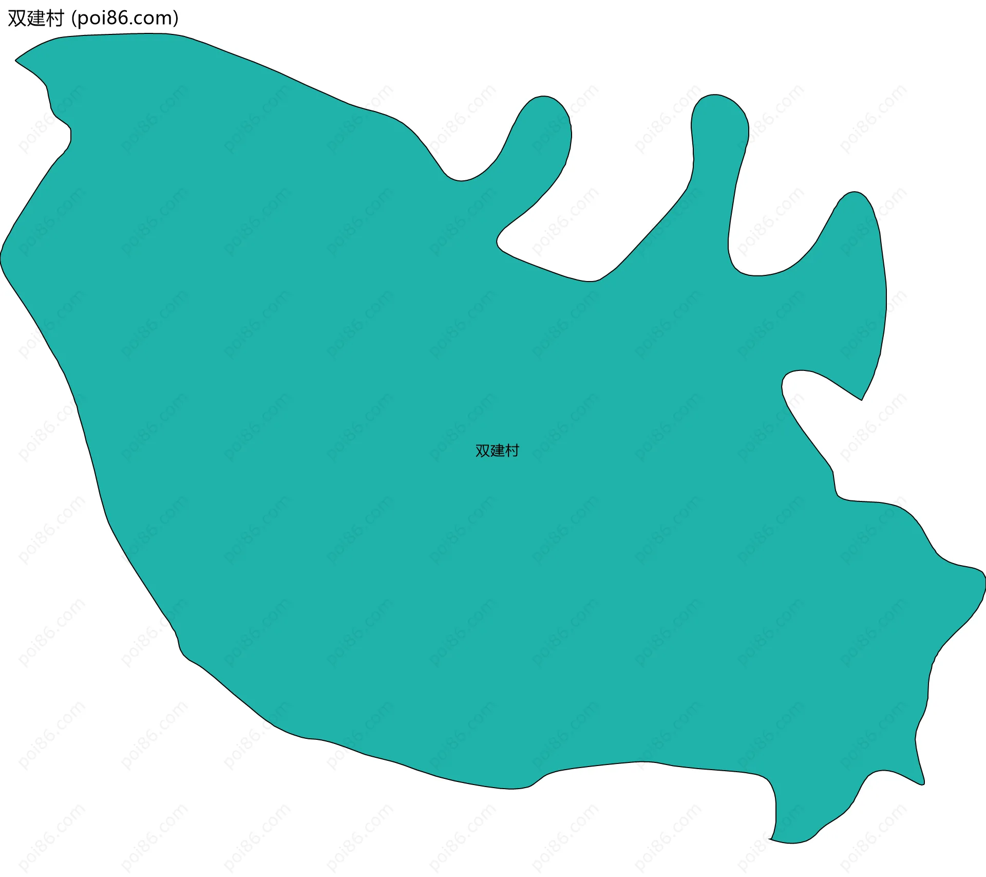 双建村边界地图