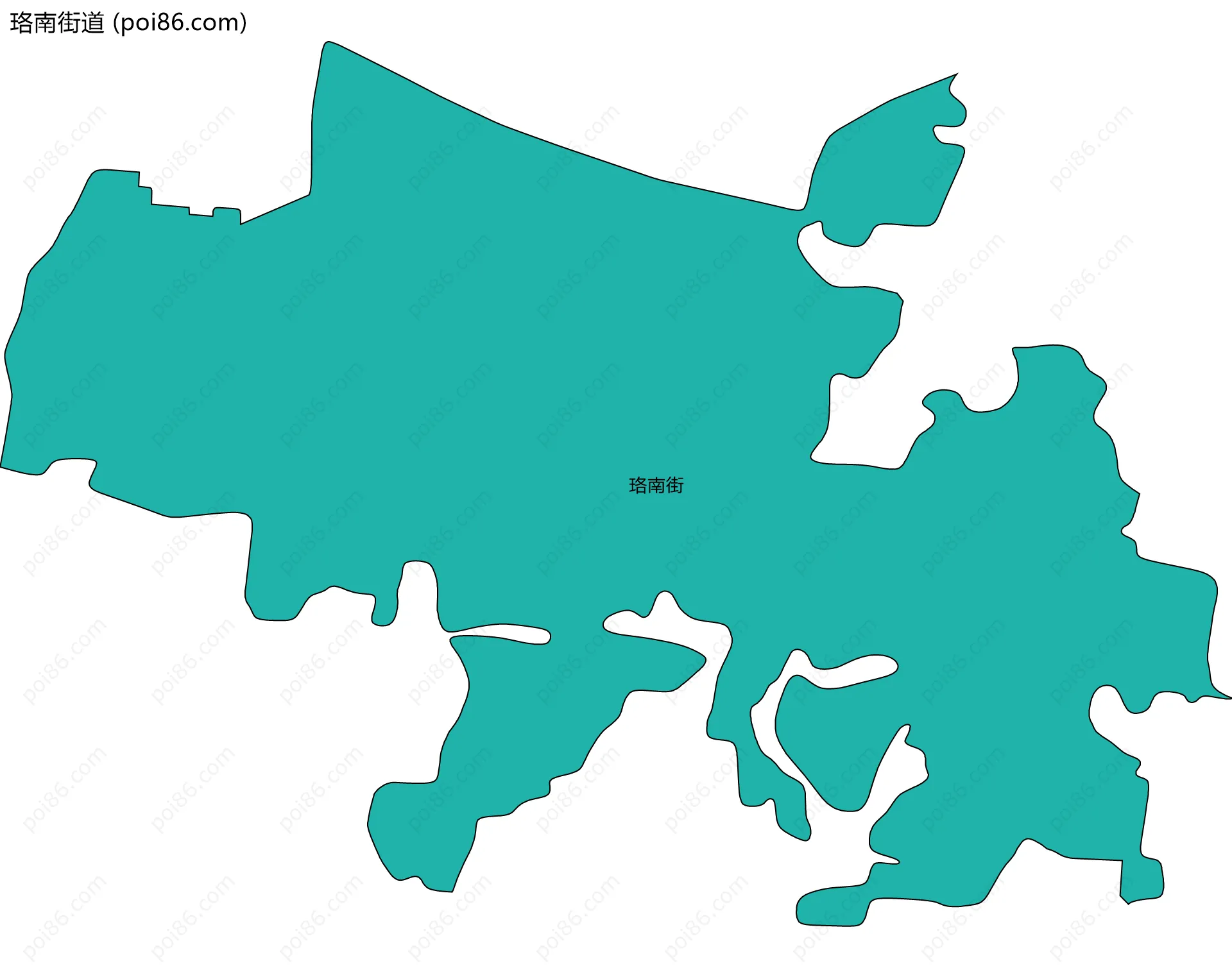 珞南街道边界地图(五级行政区划)