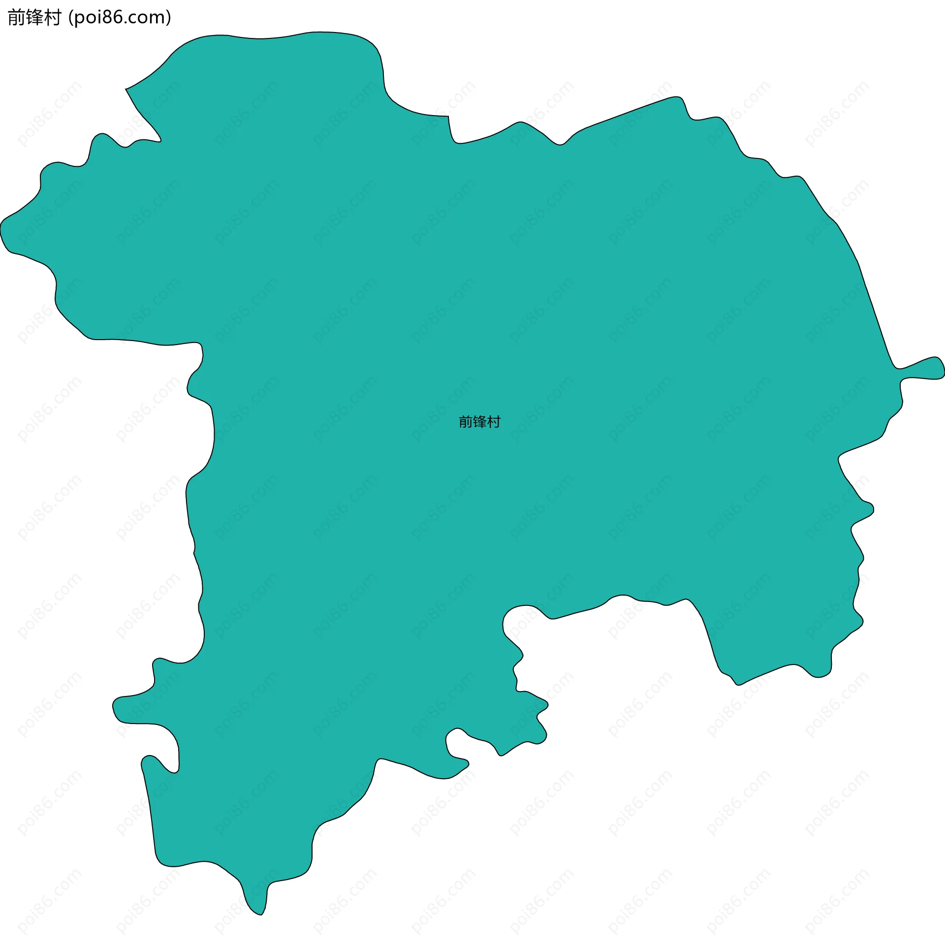 前锋村边界地图