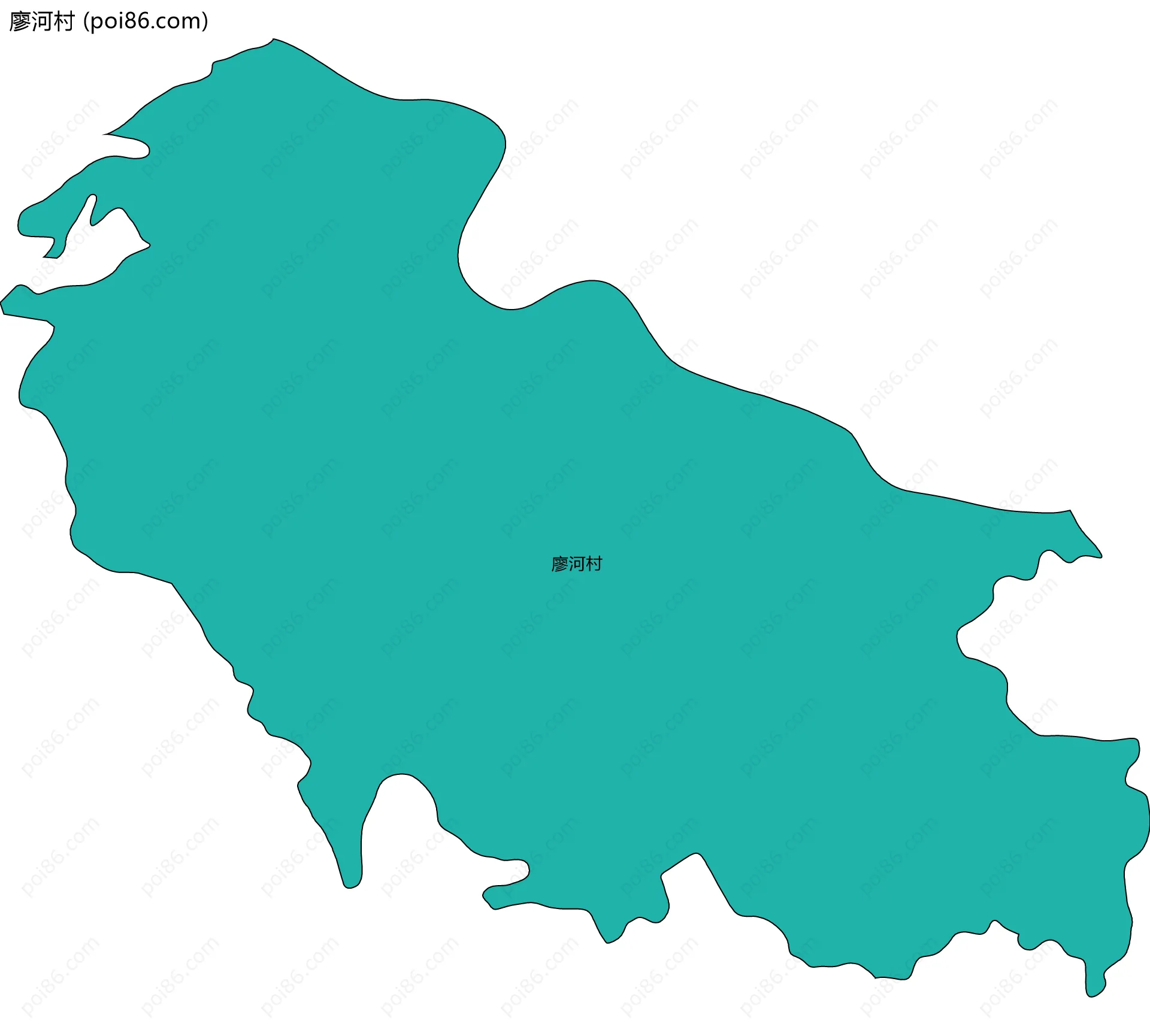 廖河村边界地图