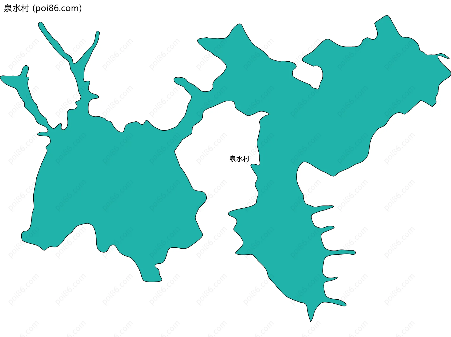 泉水村边界地图
