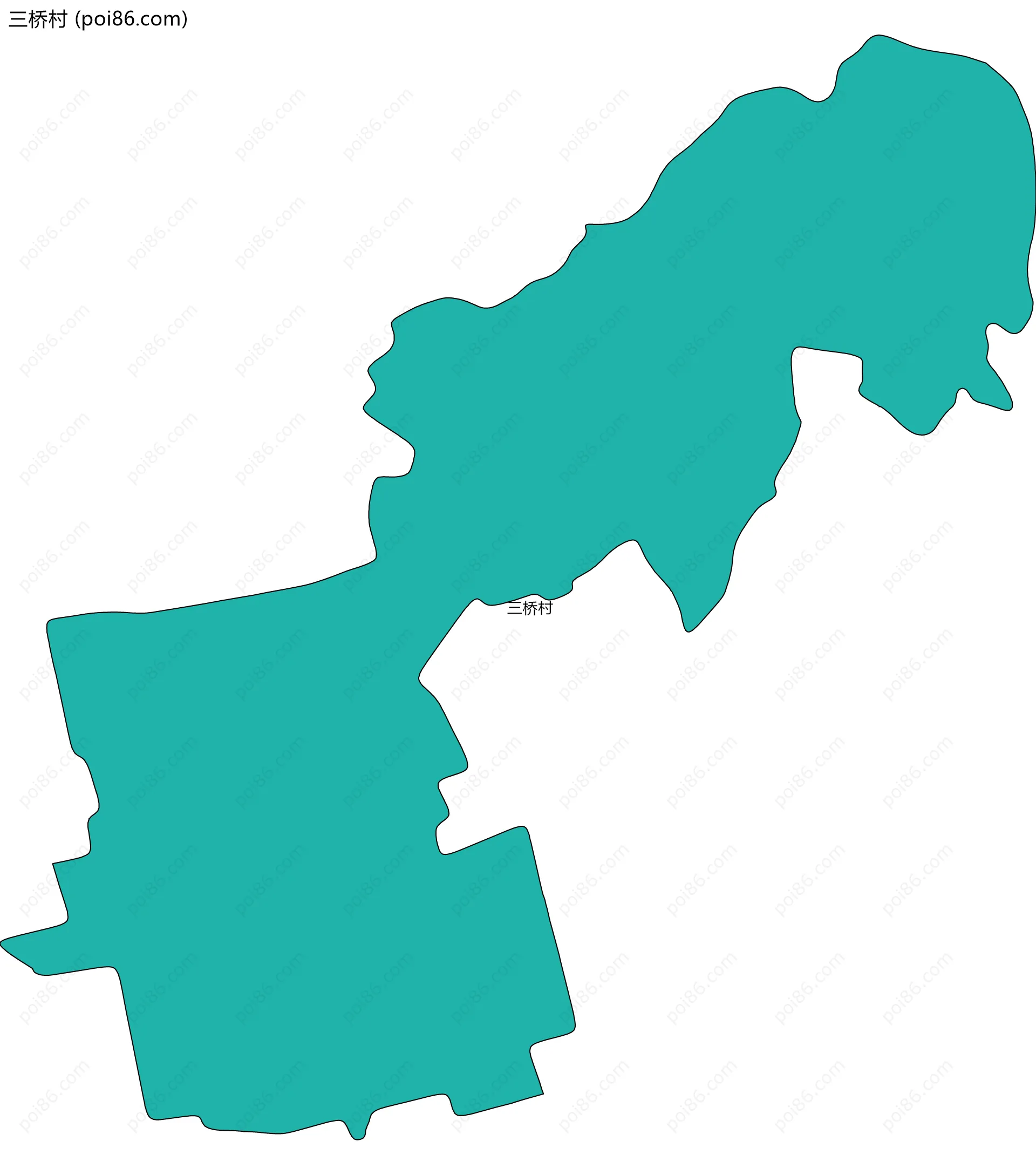 三桥村边界地图