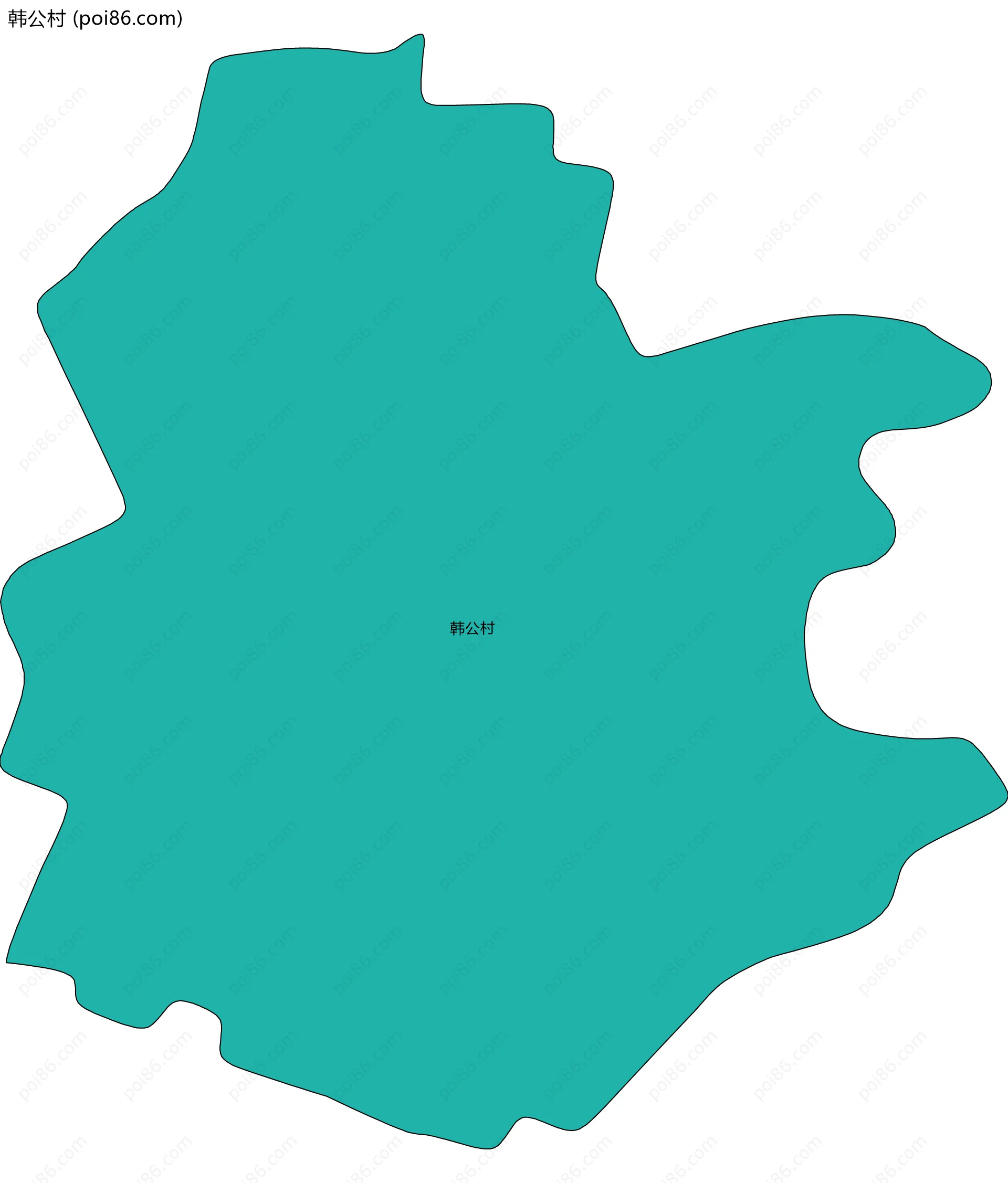 韩公村边界地图