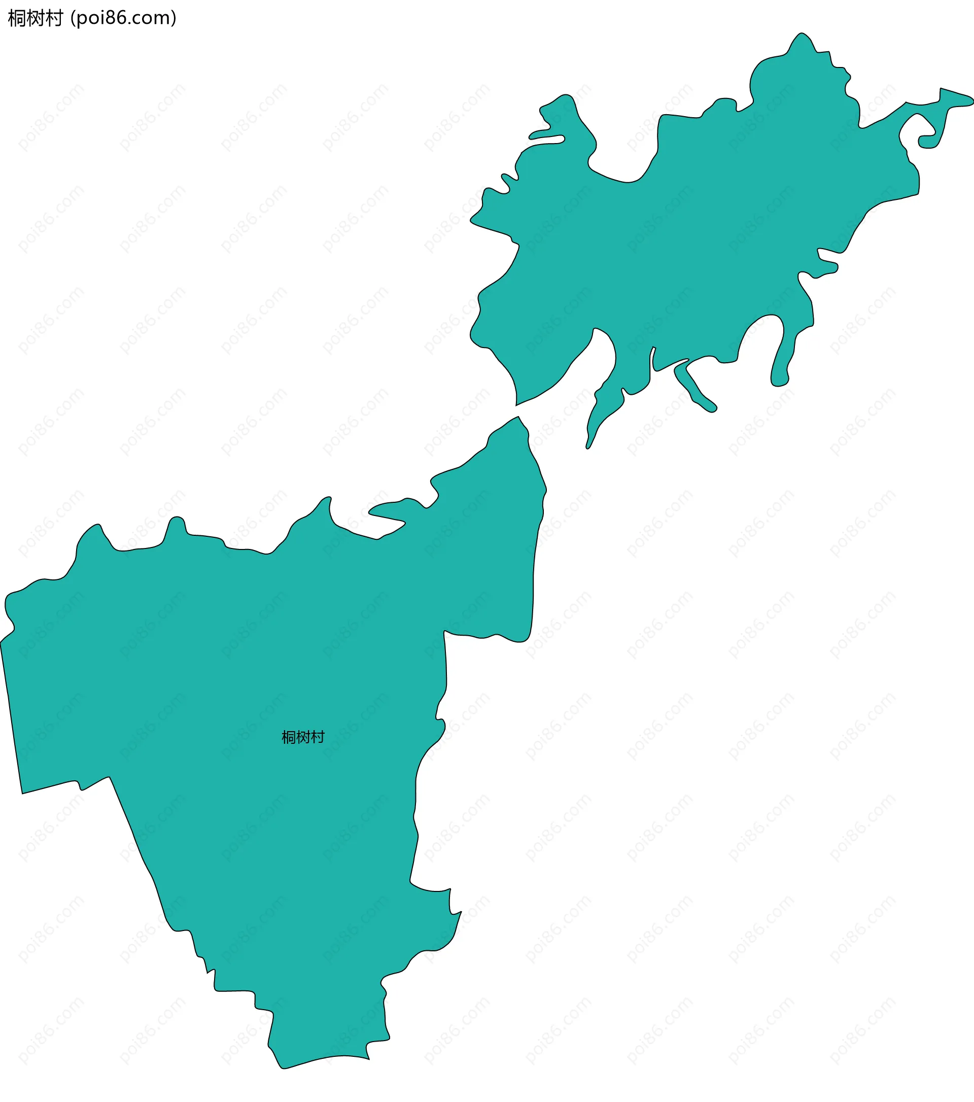桐树村边界地图