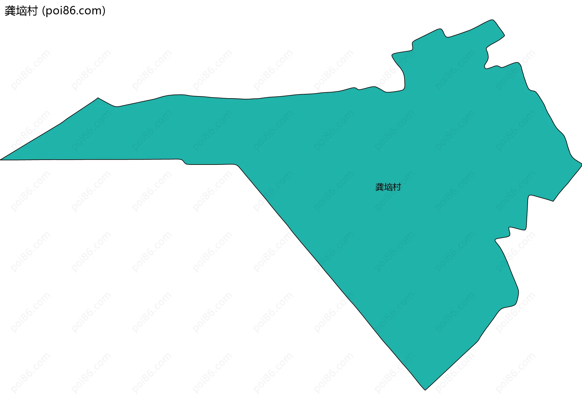 龚垴村边界地图